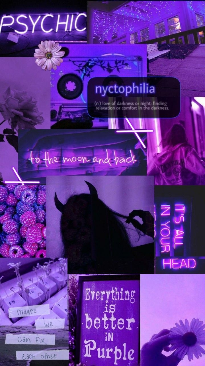 720x1280 Aesthetic Girly in Dark Purple, Phone