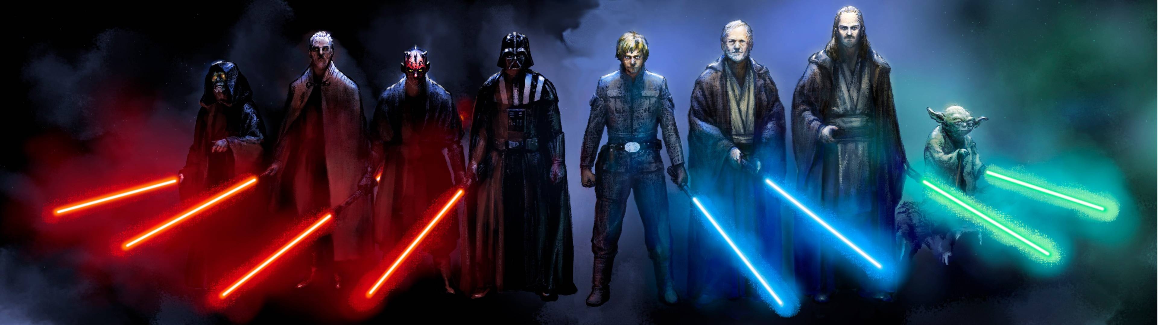 3840x1080 More Like Star Wars The Sith Lords and The Jedi, Dual Screen