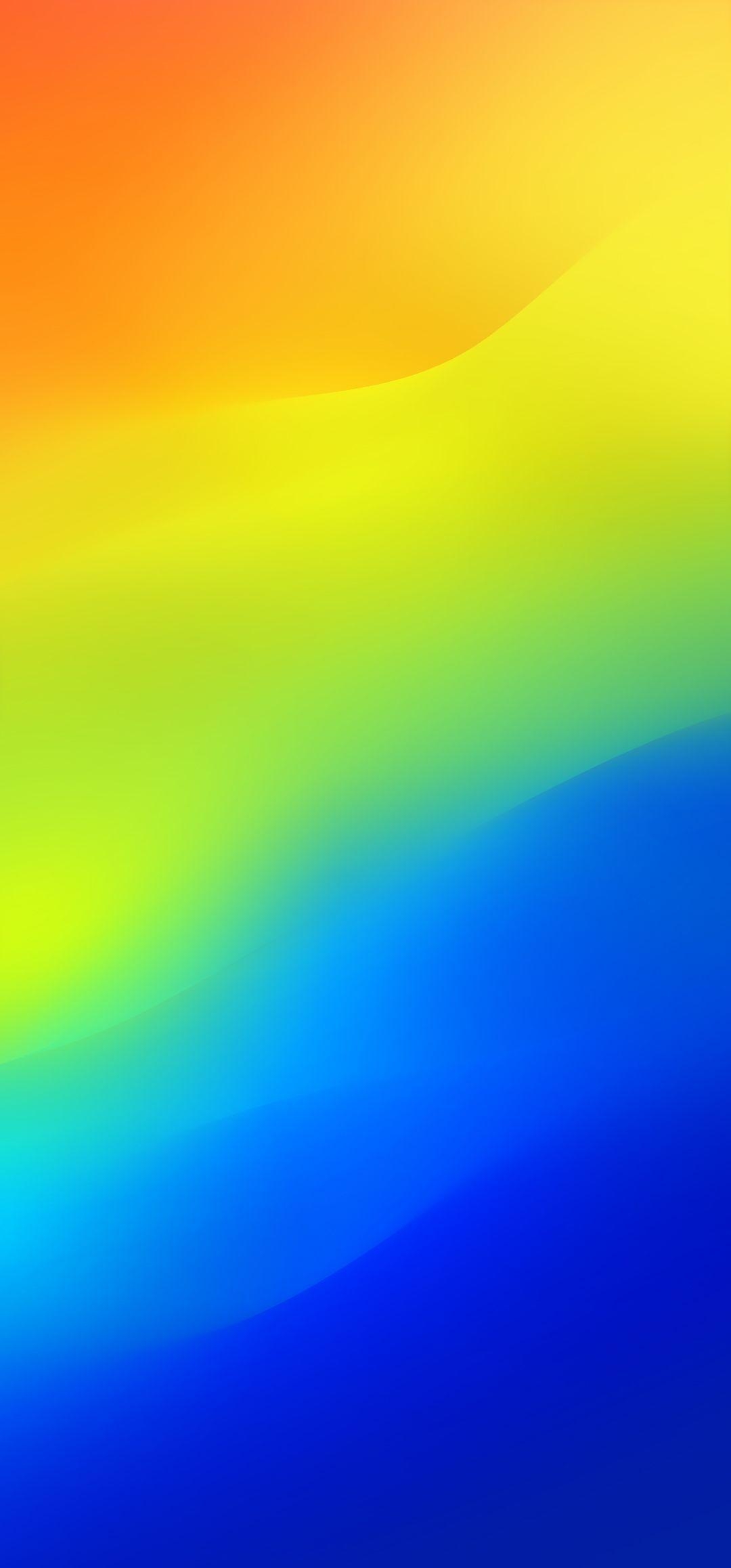 1080x2320 Vivo Nex Orange Yellow Green Blule Mobile Stock Wallpaper, Phone