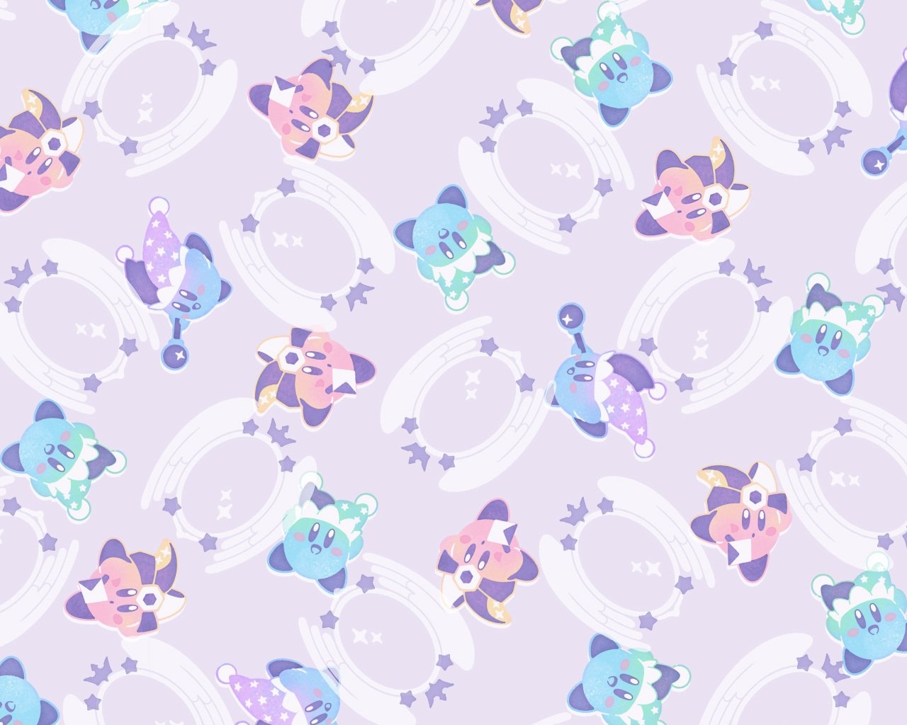 1280x1030 Nintendo of America the Mirror ability winning round 1 of the #Kirby Battle Royale Copy Ability Poll with this cute wallpaper!, Desktop