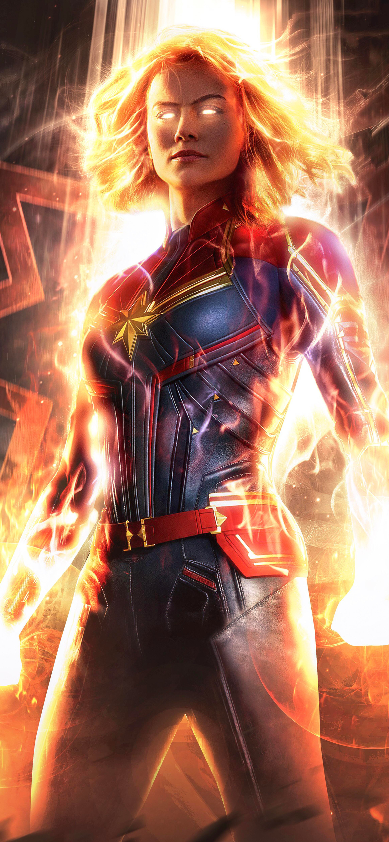 1250x2690 Captain Marvel Official Art 4k iPhone XS MAX HD 4k, Phone