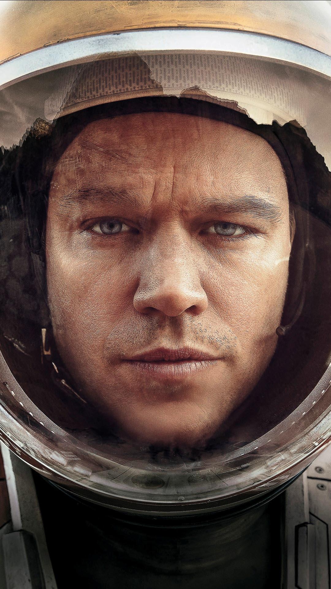 1080x1920 Matt Damon The Martian Helmet Android Wallpaper free download, Phone