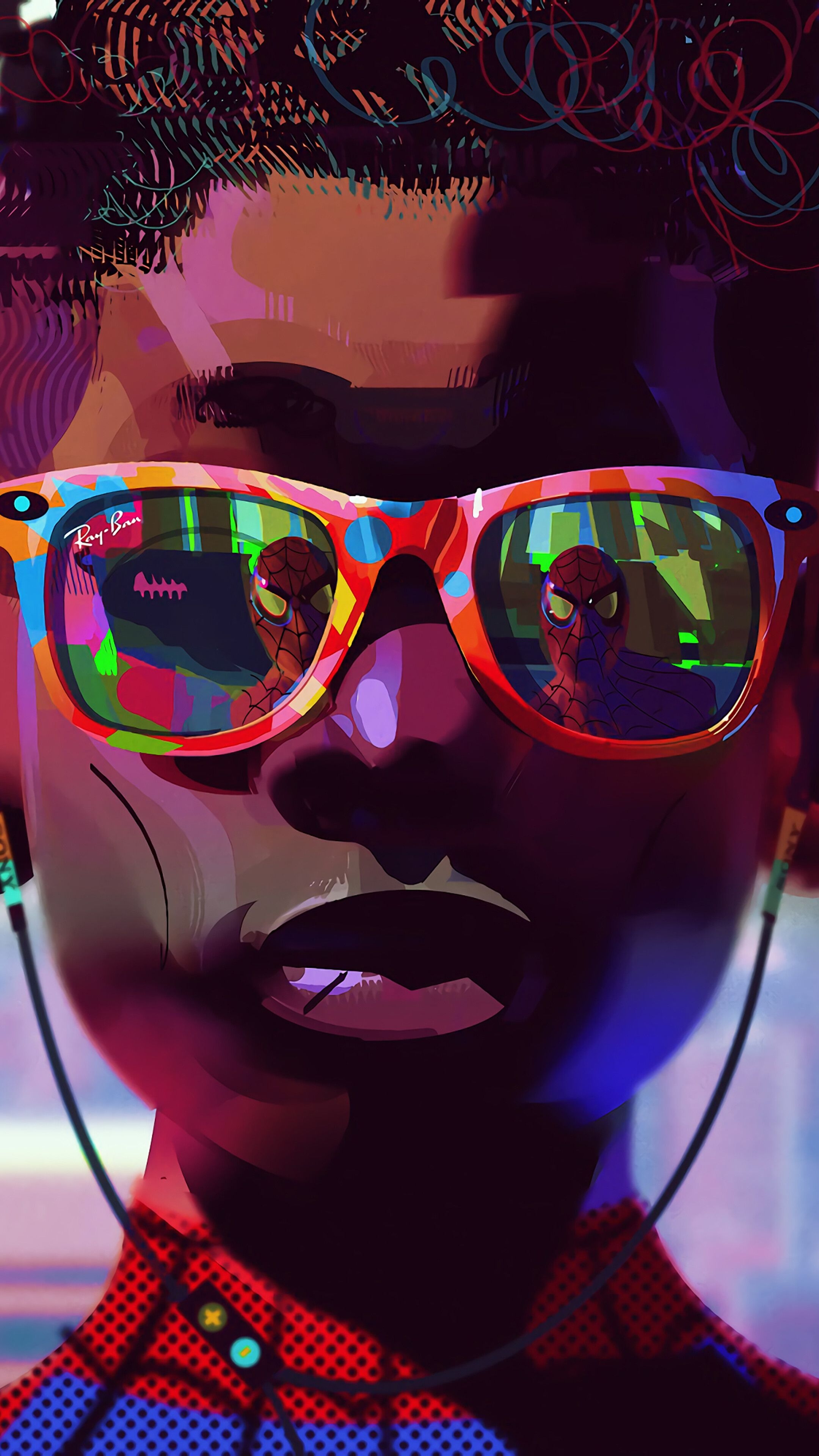 2160x3840 Miles Morales, Sunglasses, Spider Man Into The Spider Verse, 4K Phone HD Wallpaper, Image, Background, Photo And Picture HD Wallpaper, Phone