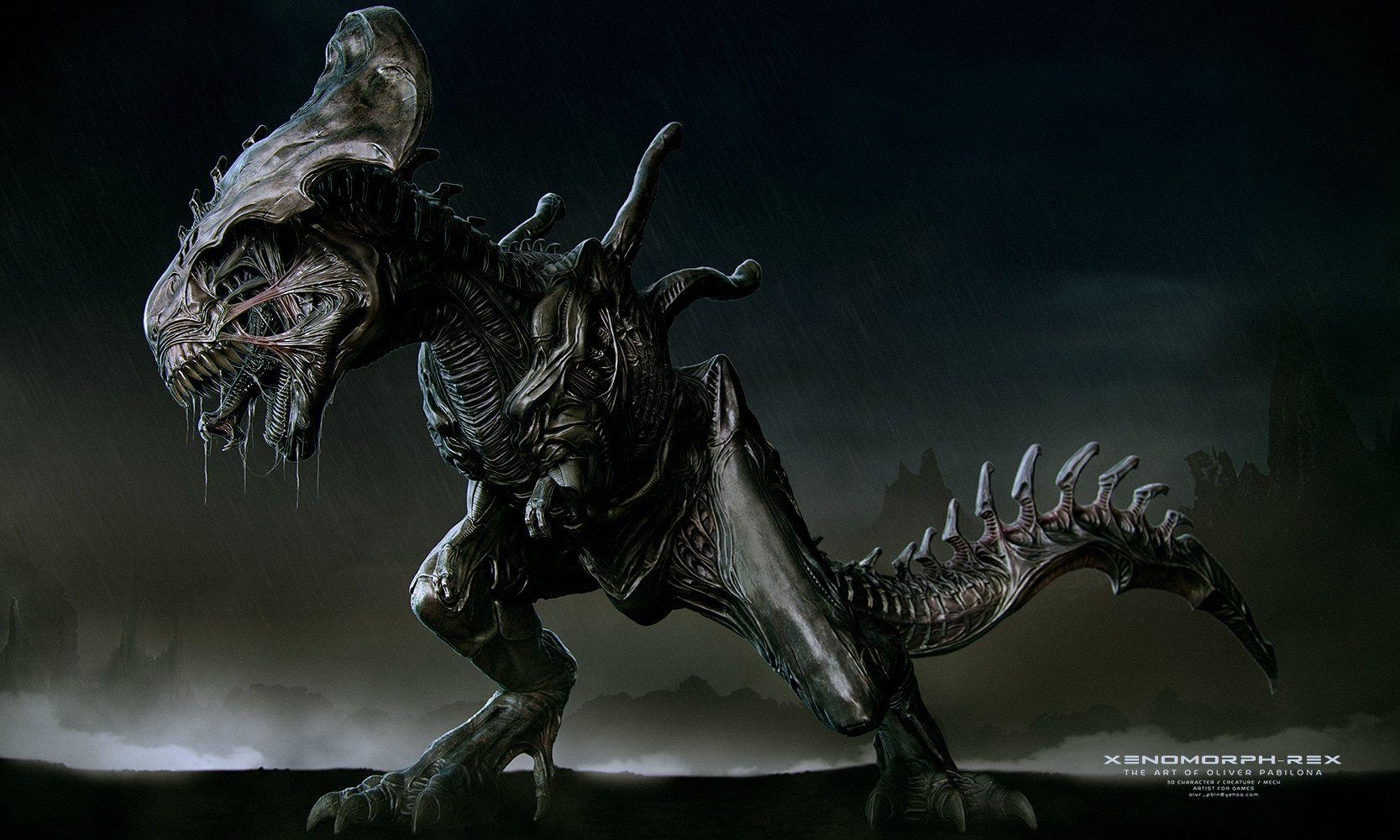 1670x1000 This Xenomorph T Rex Is Much More Terrifying Than The Indominus Rex, Desktop