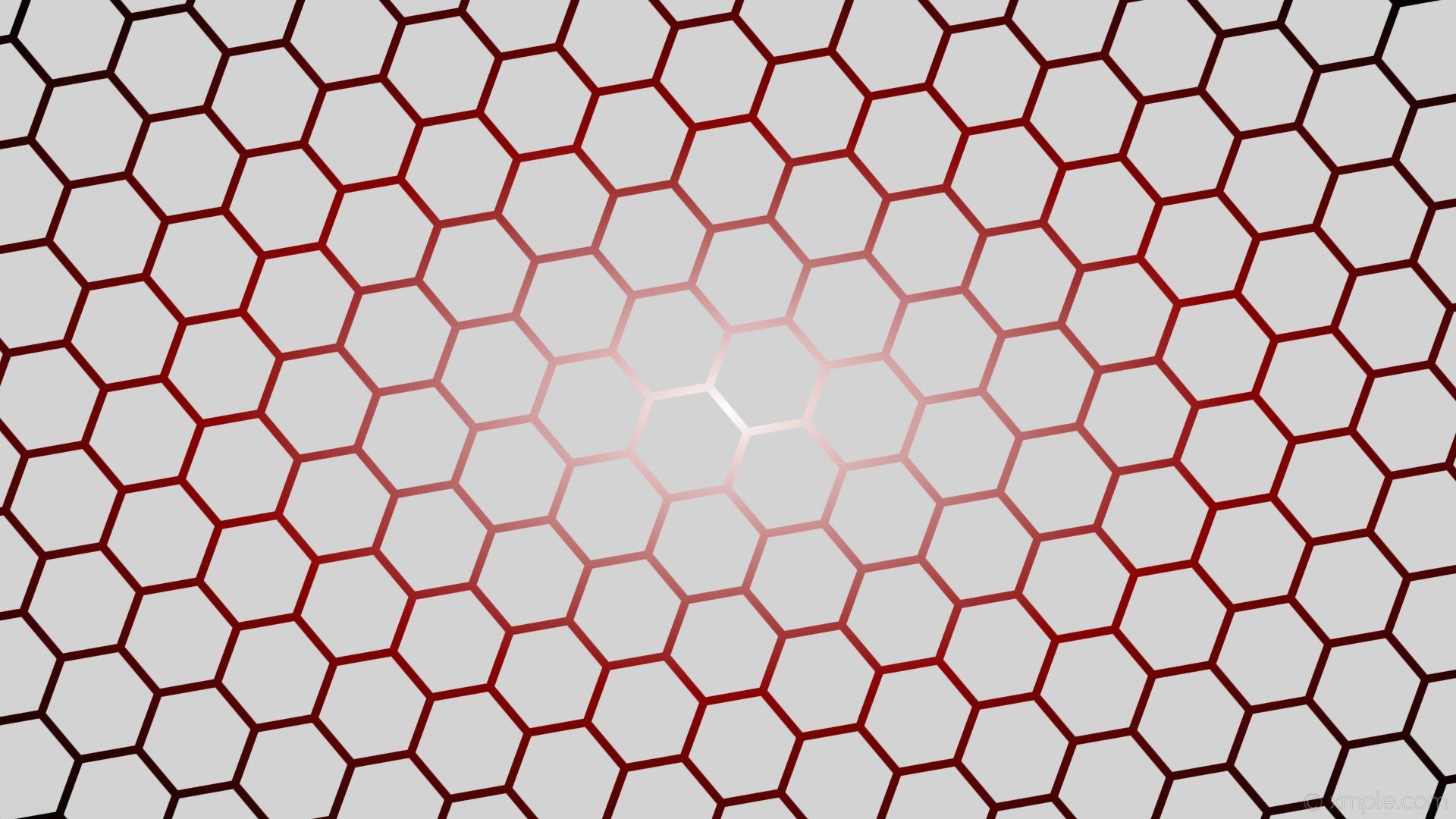 1920x1080 Wallpaper Red White Hexagon Black Gradient Glow Grey Logo Gaming, Desktop