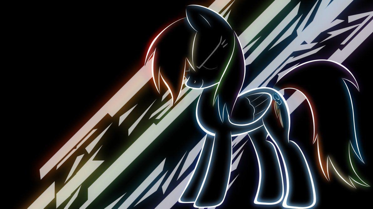 1200x670 Rainbow Dash neon wallpaper, Desktop