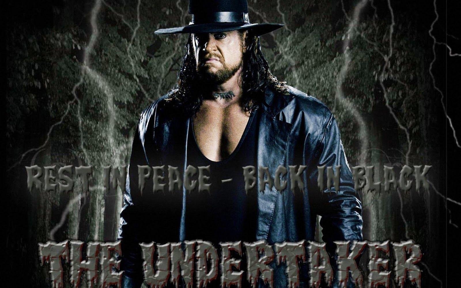 1600x1000 Back In Black The Undertaker, Desktop