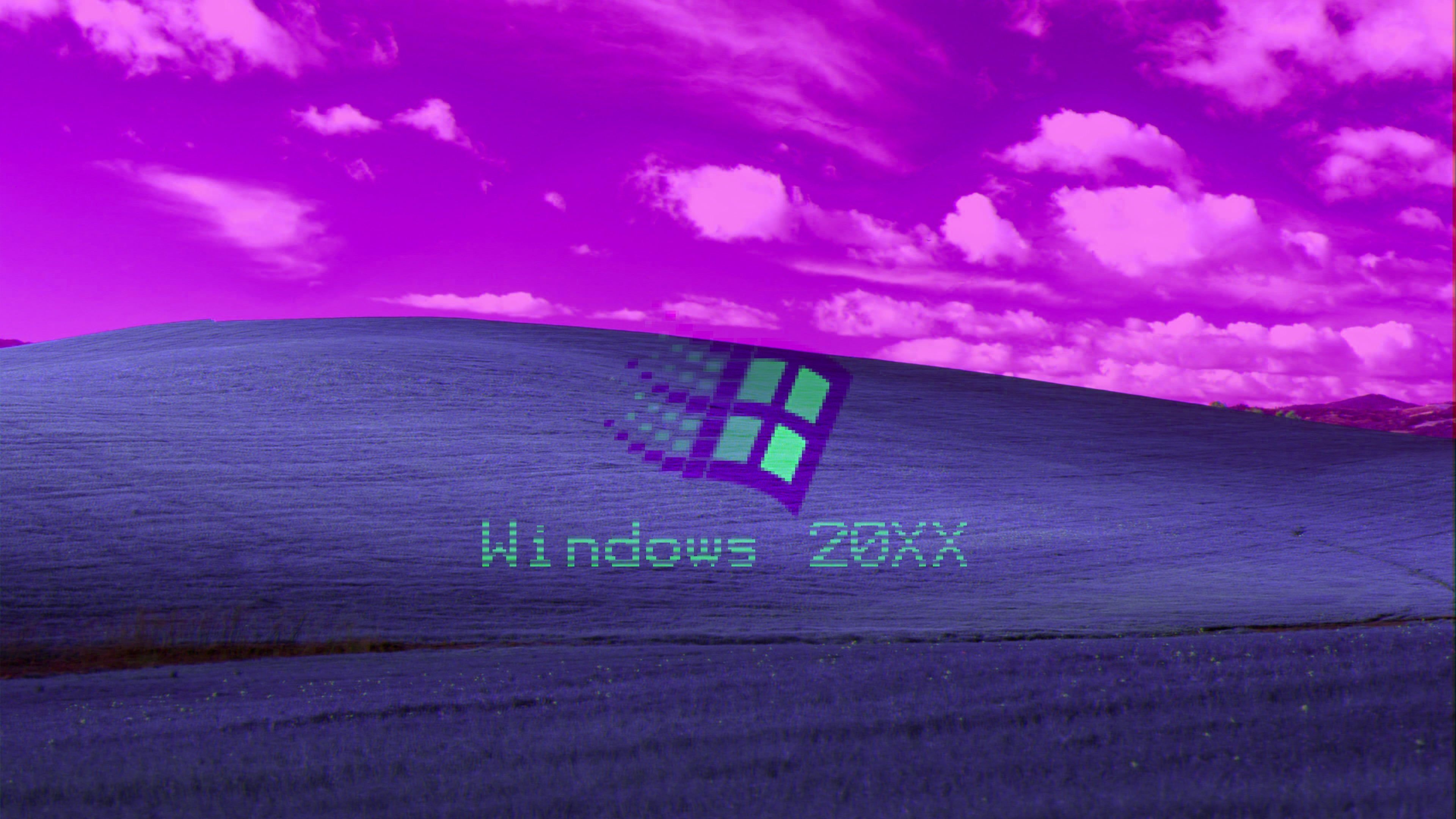 3840x2160 vaporwave #purple Windows XP Windows 98 #Retrowave K #wallpaper #hdwallpaper #desktop. Vaporwave, Windows Windows xp, Desktop