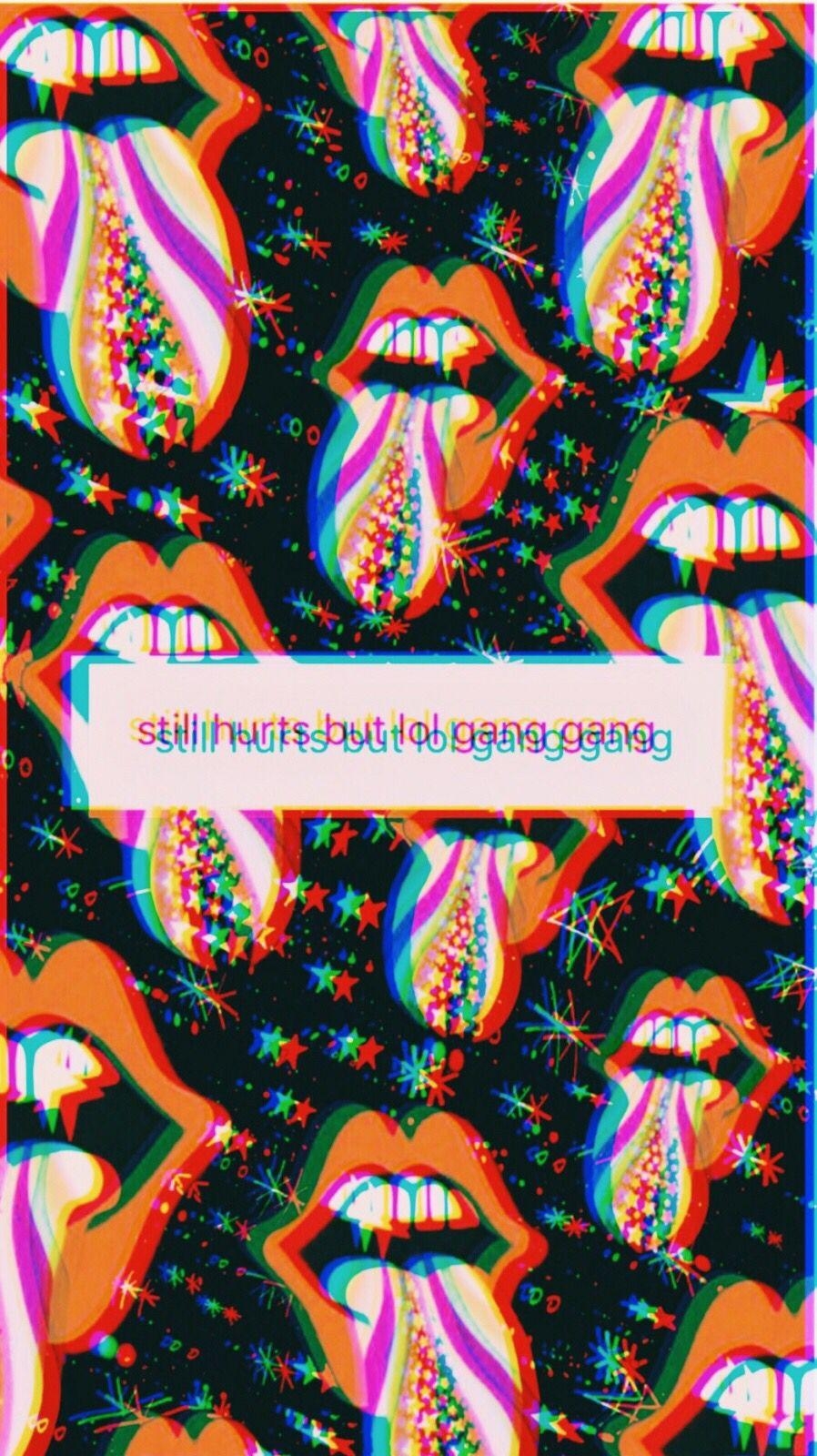 900x1600 Still hurts but lol gang gang wallpaper with weird tongues in 2020, Phone