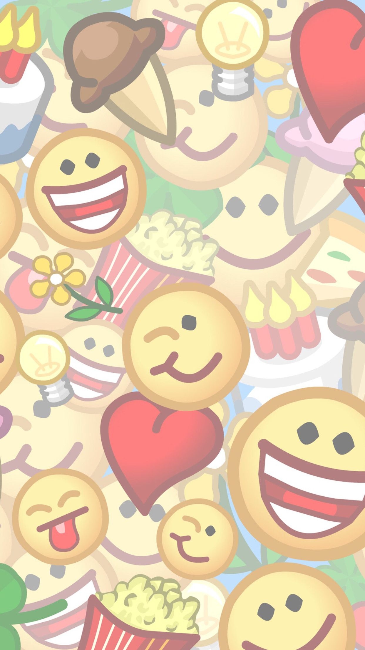 1250x2210 Cute Emoji Wallpaper for iPhone, Phone