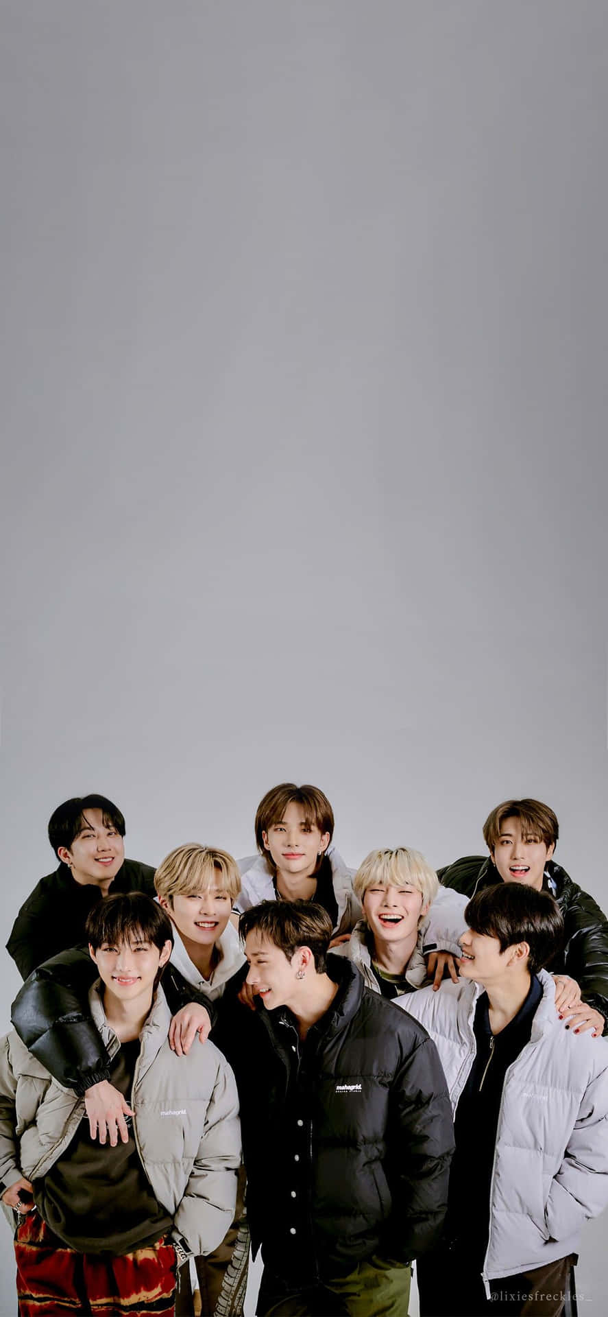 890x1920 Download Stray Kids OT8 Astonishing Visual Wallpaper, Phone