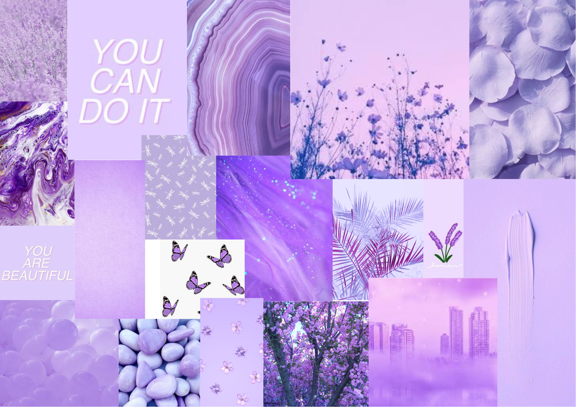 2000x1420 Lavender Themed Chromebook Collage Wallpaper. Lavender, Wallpaper, Royal aesthetic, Desktop