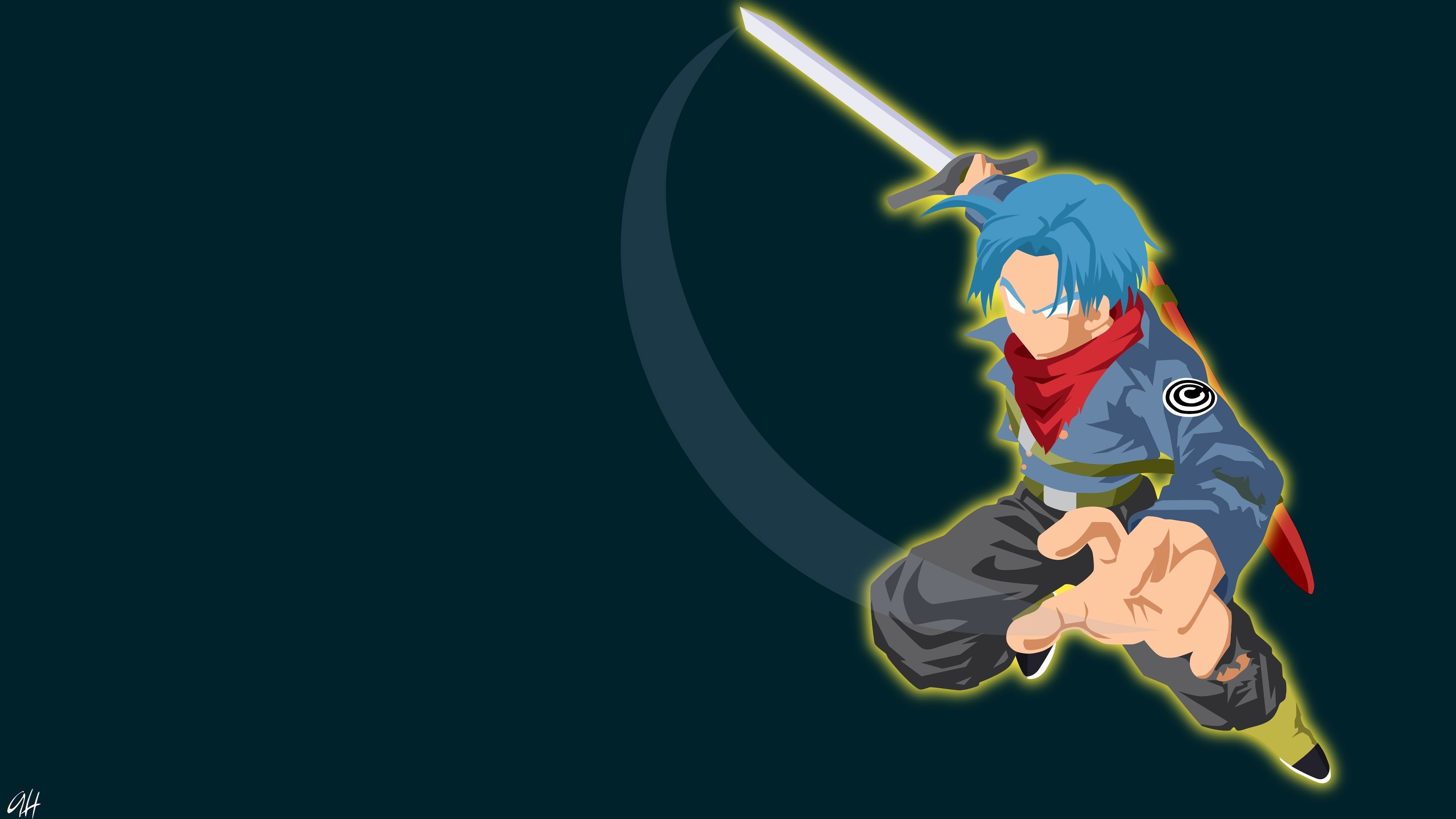 3840x2160 Trunks Minimalist Dragon Ball Super 4K, Desktop