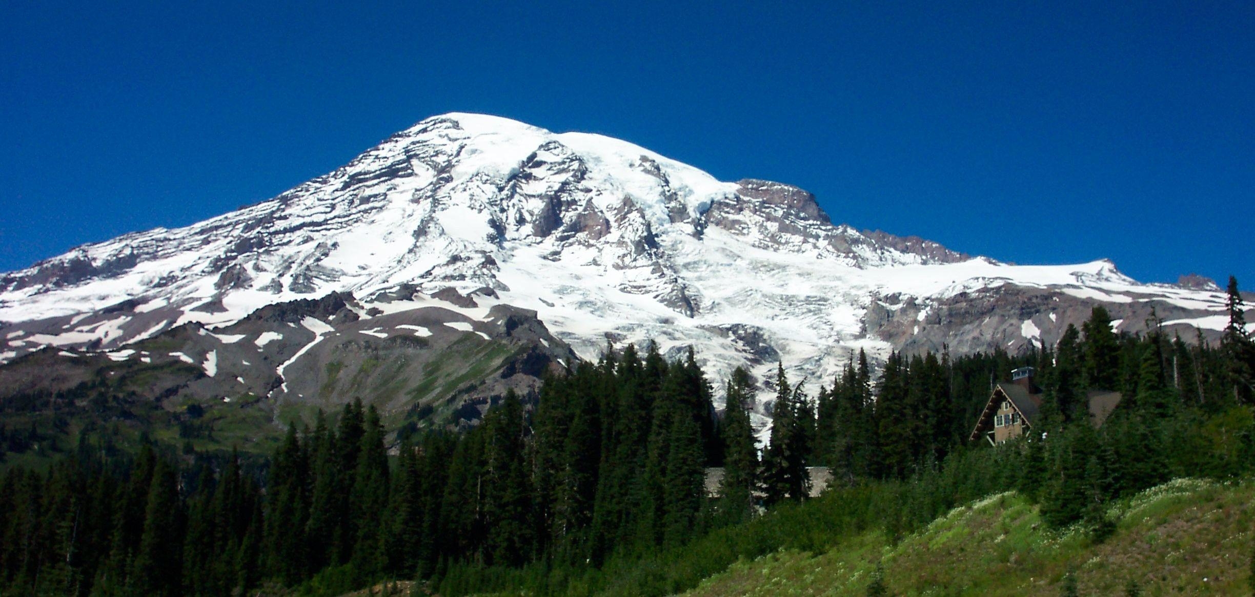 2450x1170 Best Mount Rainier Photo 2719 HD Desktop Wallpaper, Dual Screen