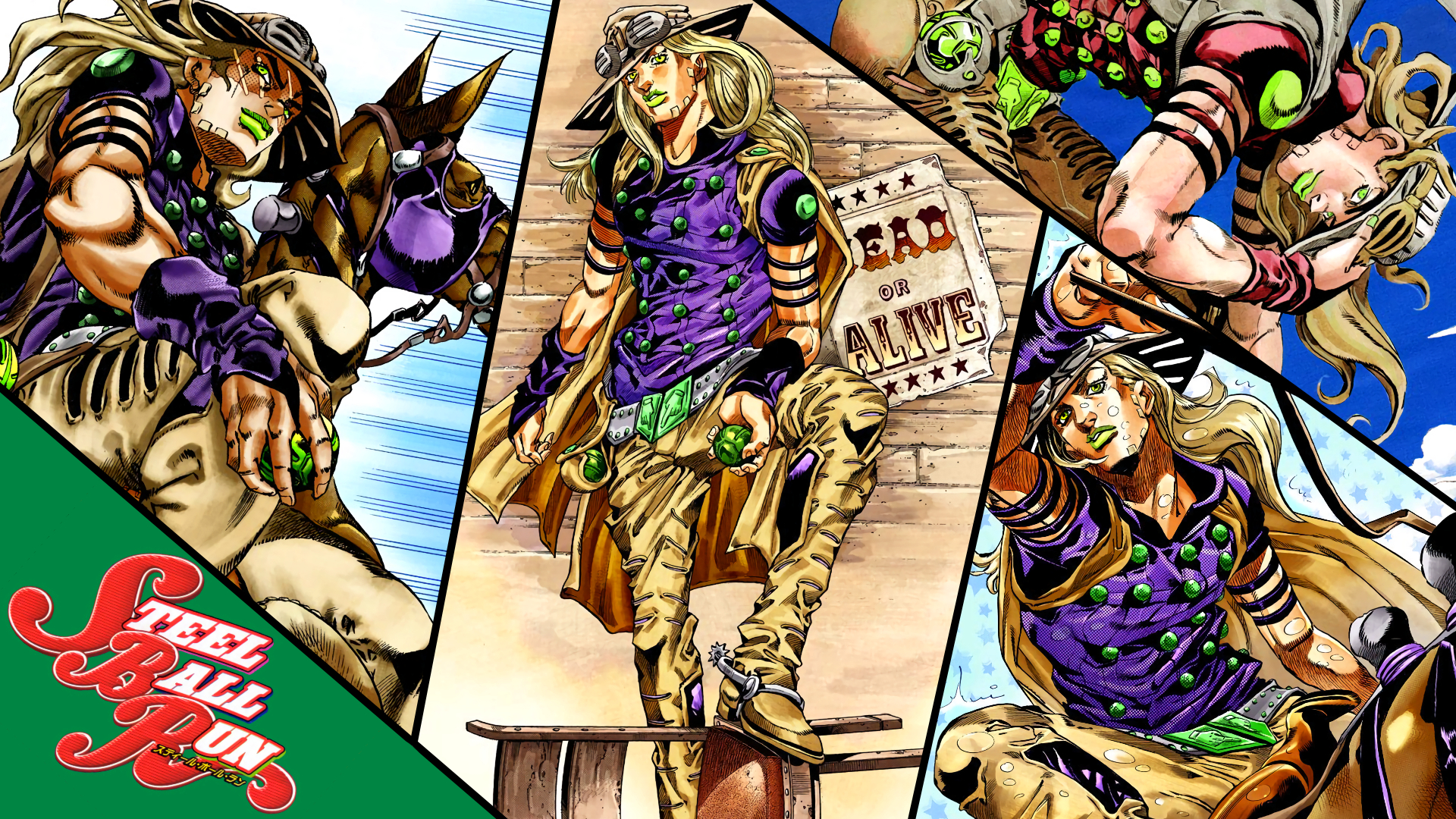 1920x1080 Fanart A wallpaper to commemorate recently finishing Part 7 and *my* favourite character in all of JoJo: Gyro Zeppeli, Desktop