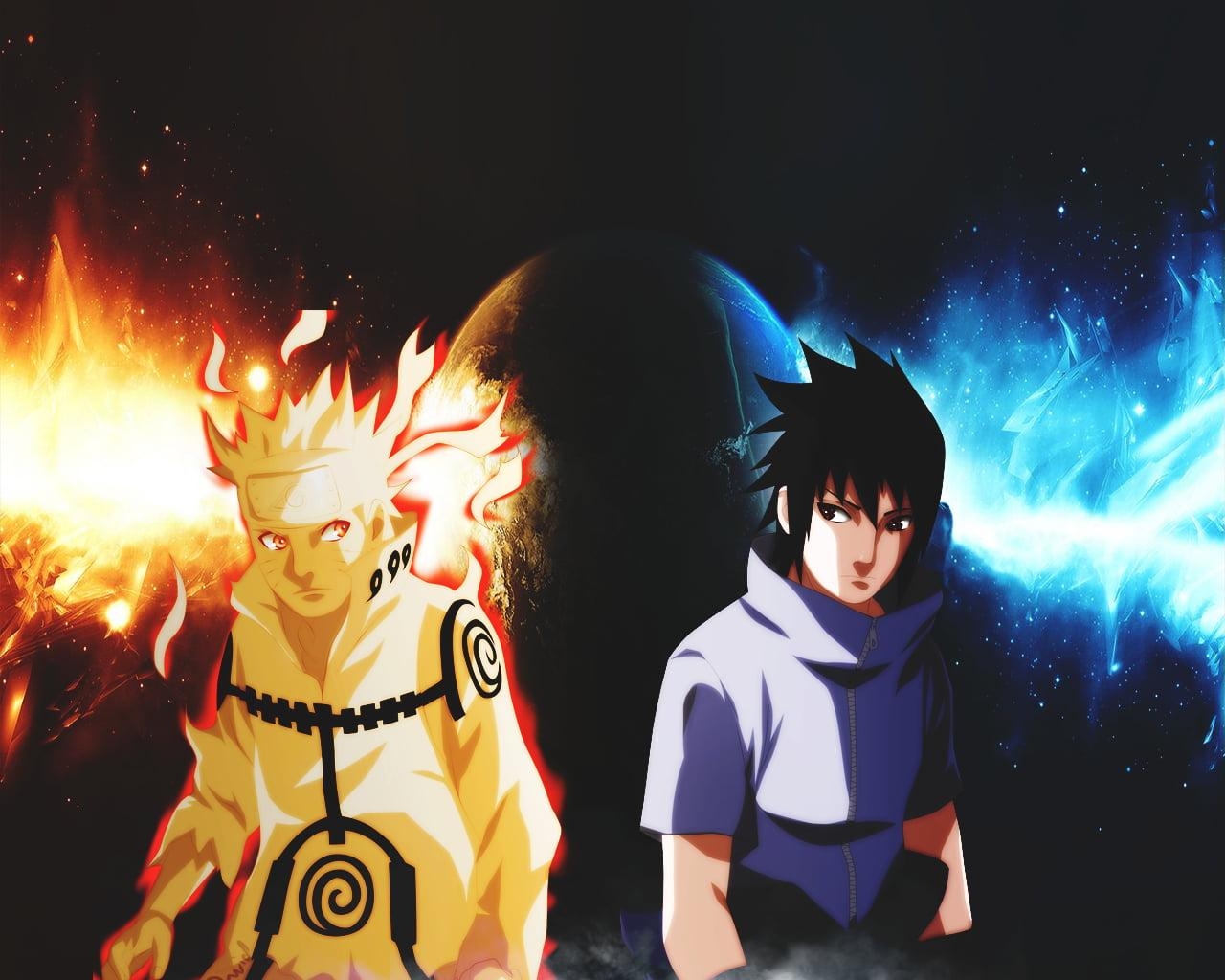 1280x1030 Naruto and Sasuke fan art, Naruto Shippuuden, Uchiha Sasuke, Uzumaki Naruto HD wallpaper, Desktop