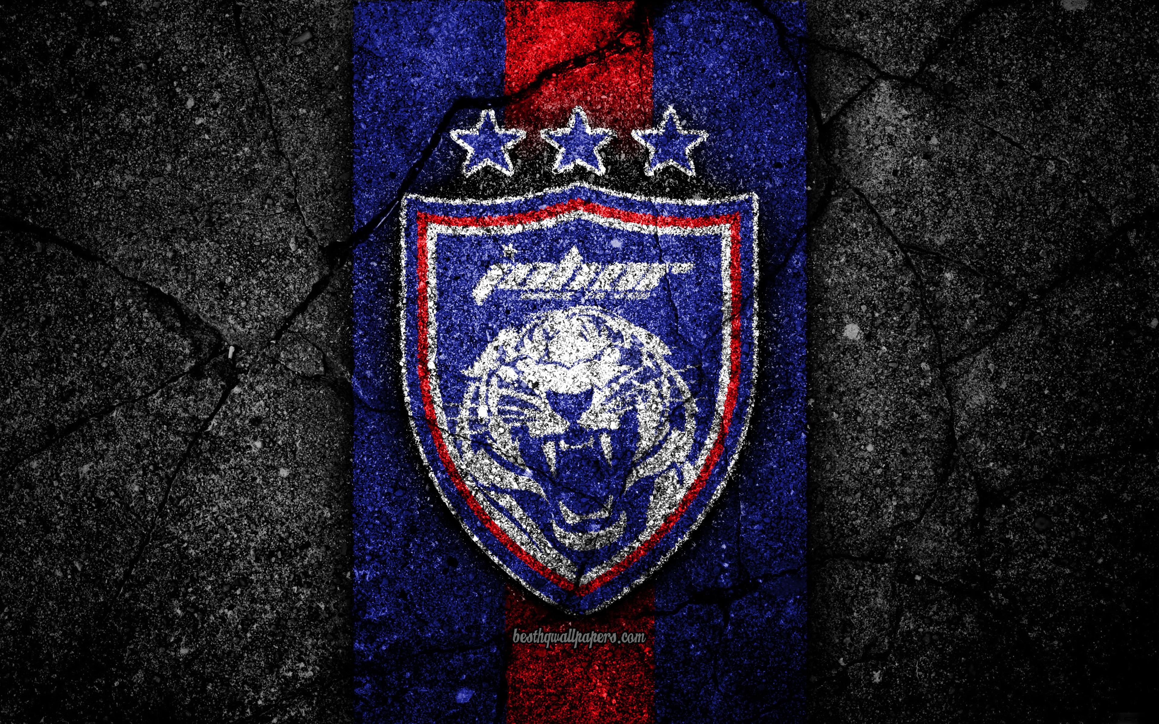 3840x2400 Download wallpaper Johor Darul Tazim FC, 4k, logo, Malaysia Super, Desktop