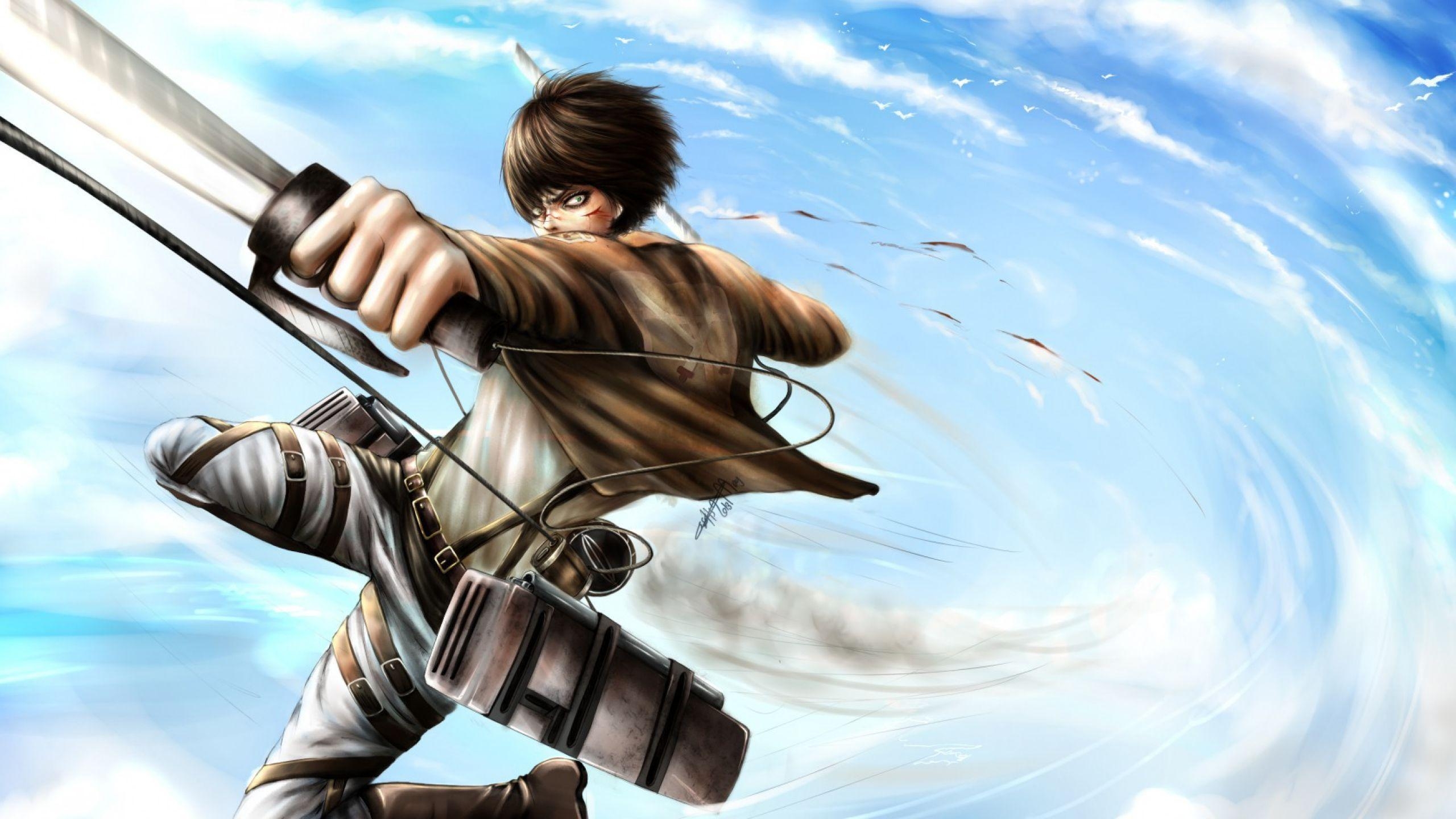 2560x1440 Eren Jaeger. Attack on Titan, Google, Desktop