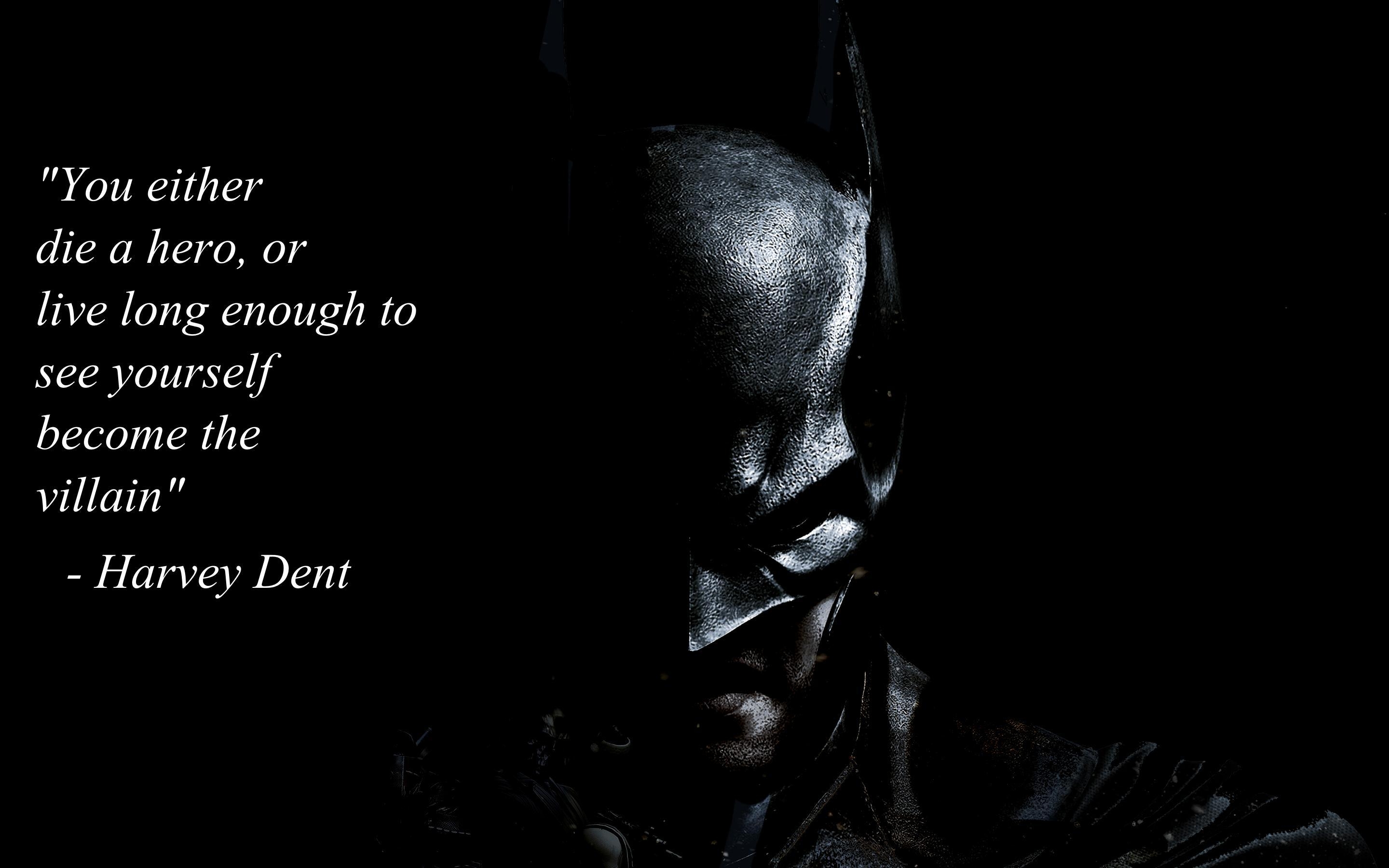 2880x1800 Harvey Dent Quote on a Batman background [], Desktop