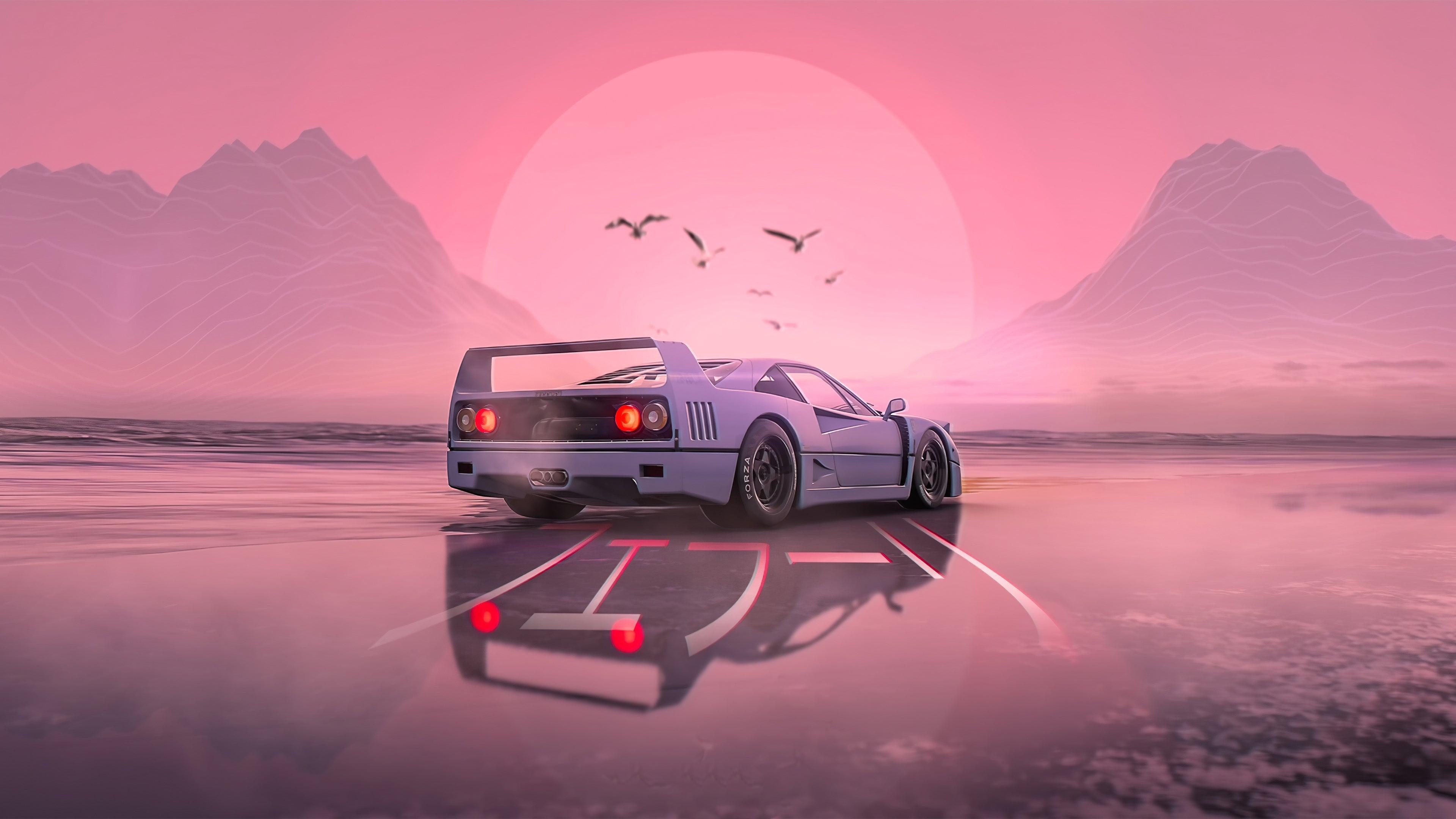 3840x2160 Retrowave 4K wallpaper for your desktop or mobile screen free, Desktop