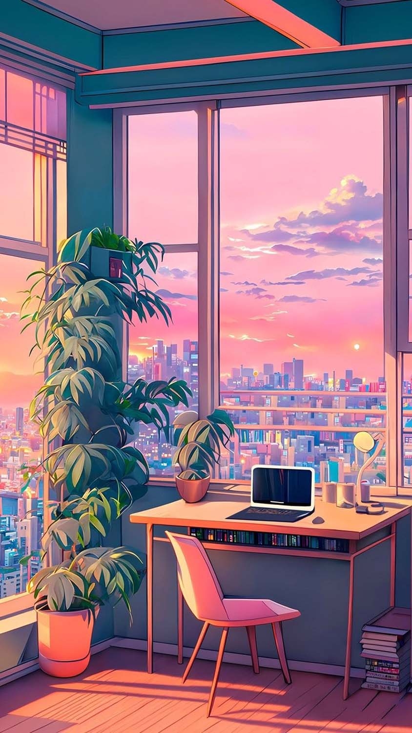 850x1500 Calm Work Space iPhone Wallpaper HD, Phone