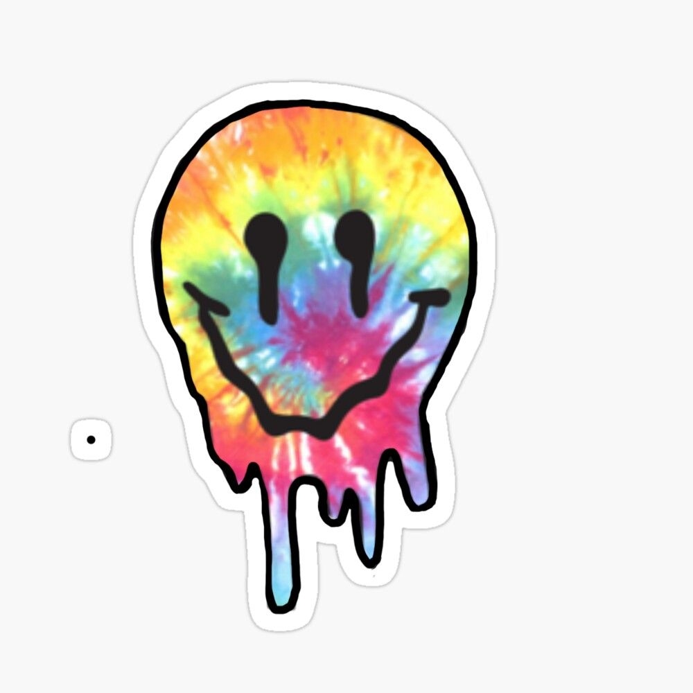 1000x1000 Drip Smiley Sticker By Stickers By G. Design Your Own Stickers, Aesthetic Stickers, Stickers, Phone