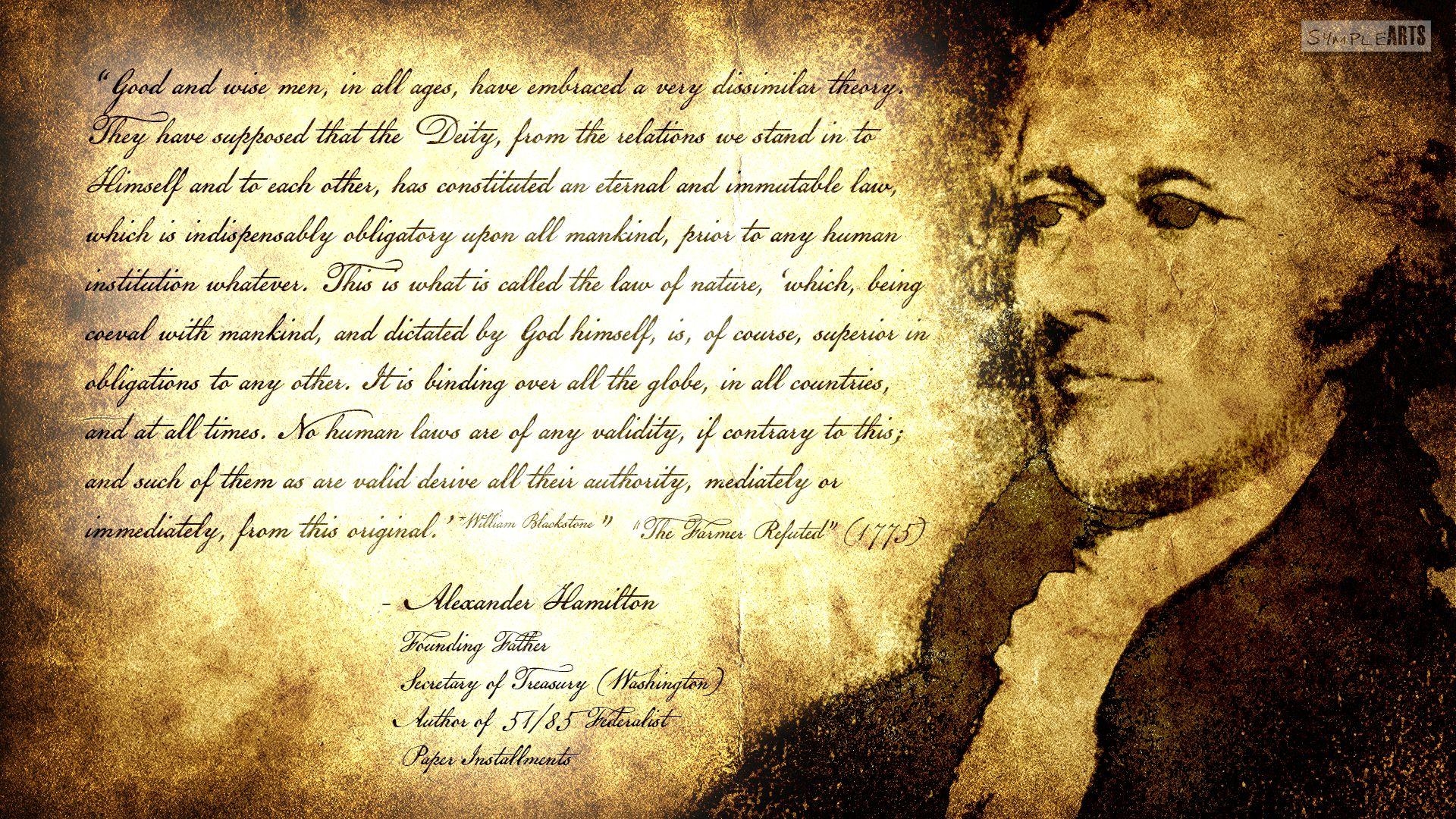 1920x1080 Alexander Hamilton Wallpaper, Desktop