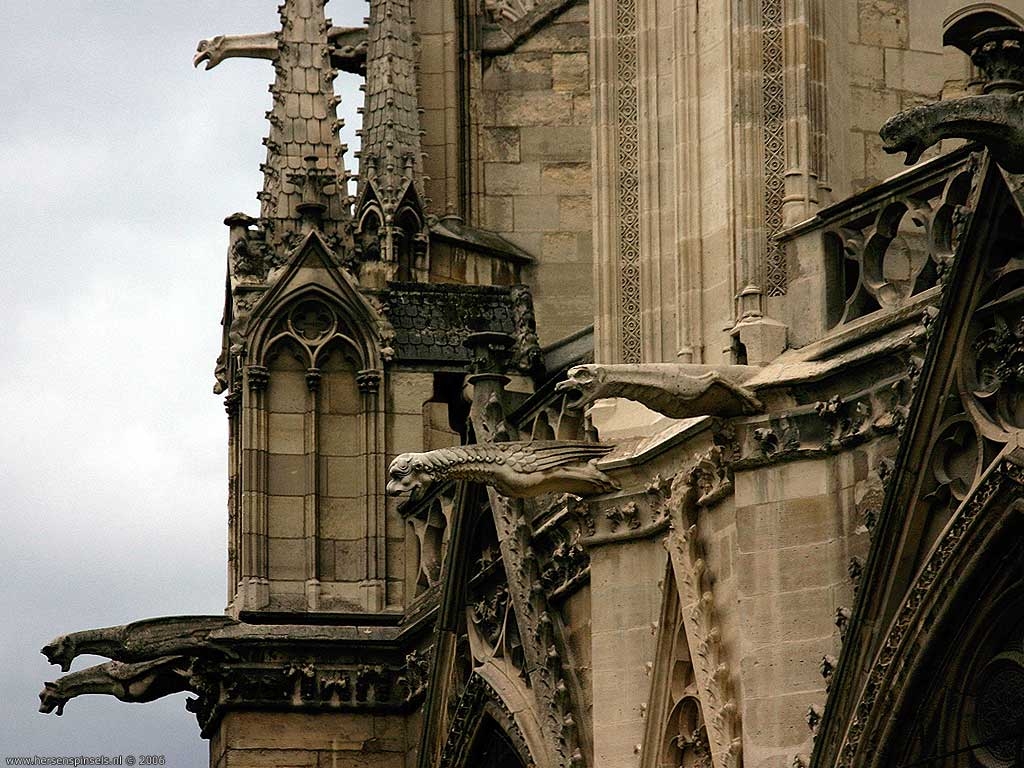 1030x770 Wallpaper: 'Gargoyles on Notre Dame' on Notre Dame, as, Desktop