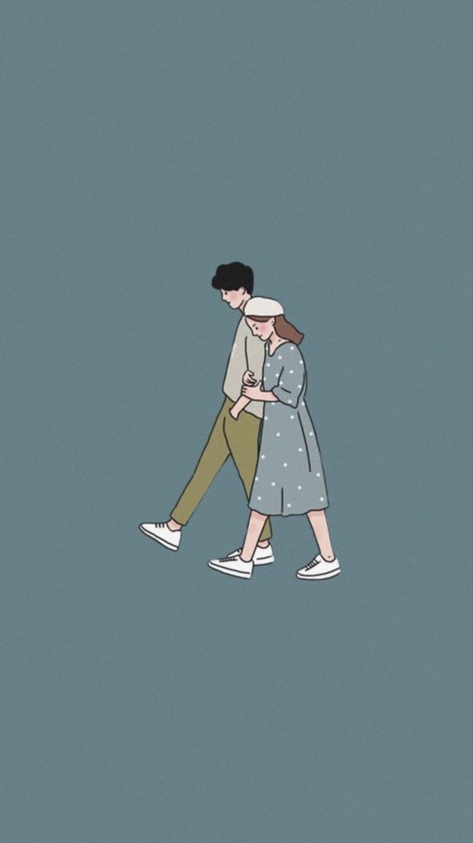 680x1200 Couple Art Cartoon Wallpaper, Phone