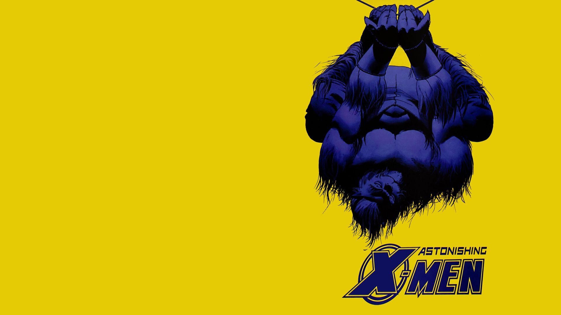 1920x1080 Comics, X Men, Yellow Background, Astonishing X Men, Hank McCoy, Desktop