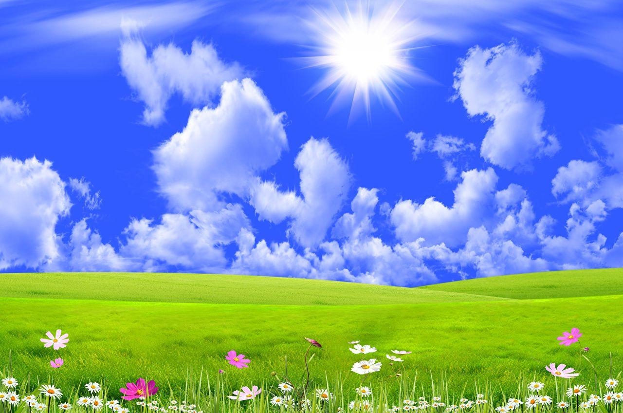 1280x850 Wallpaper Nature Sky Grasslands Grass Clouds, Desktop