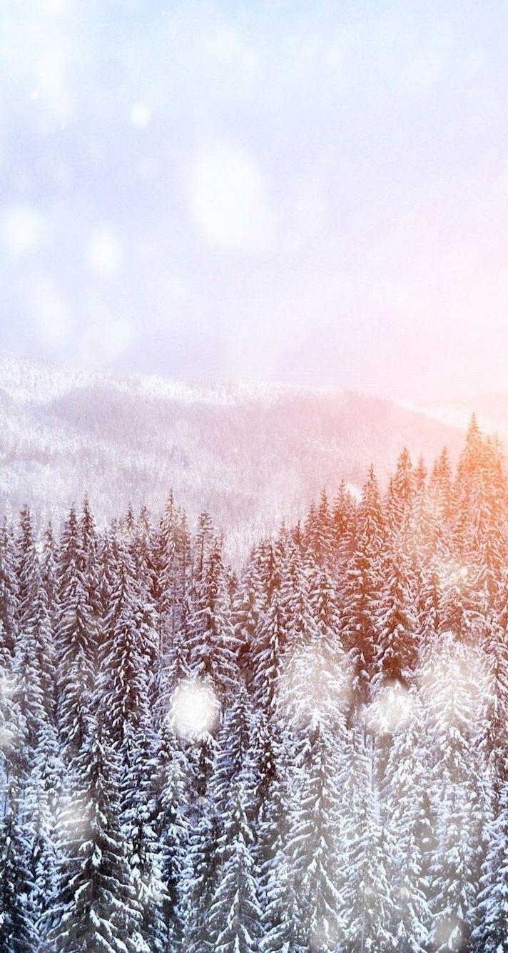 720x1340 Snowfalling trees iPhone wallpaper. iPhone wallpaper winter, Phone