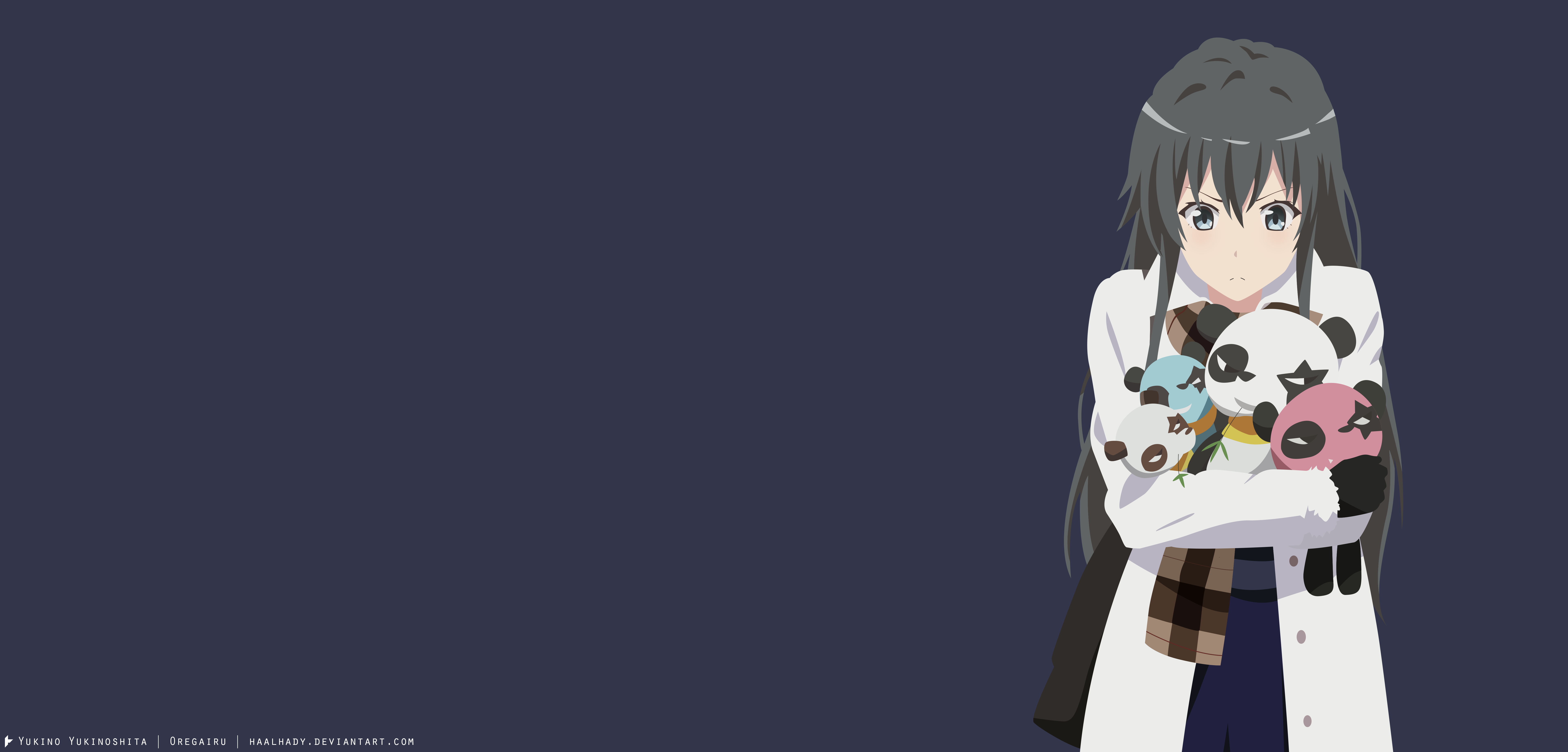 7680x3690 Yukino Yukinoshita wallpaper, Dual Screen