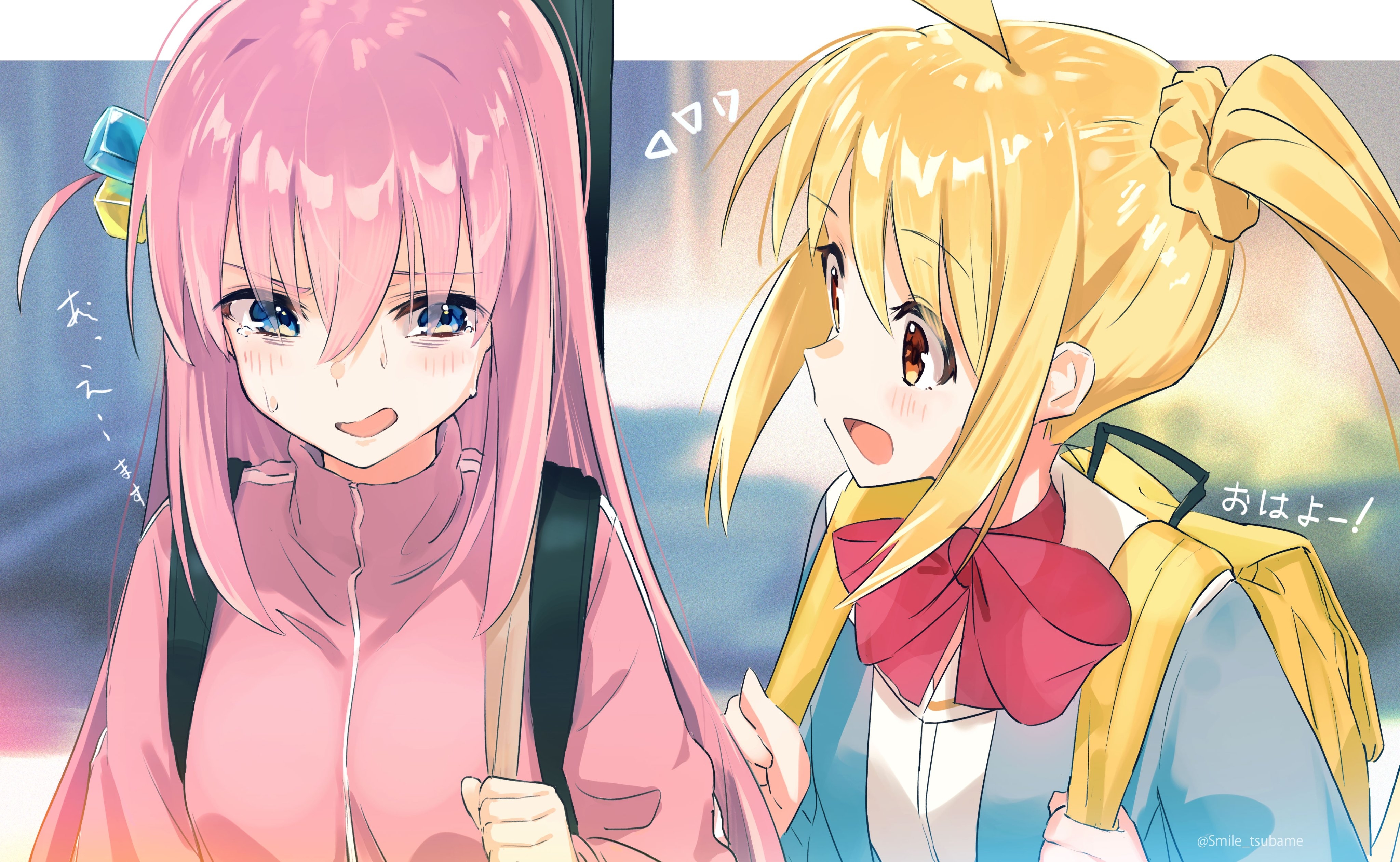 4100x2530 gotou hitori and ijichi nijika (bocchi the rock!) drawn, Desktop