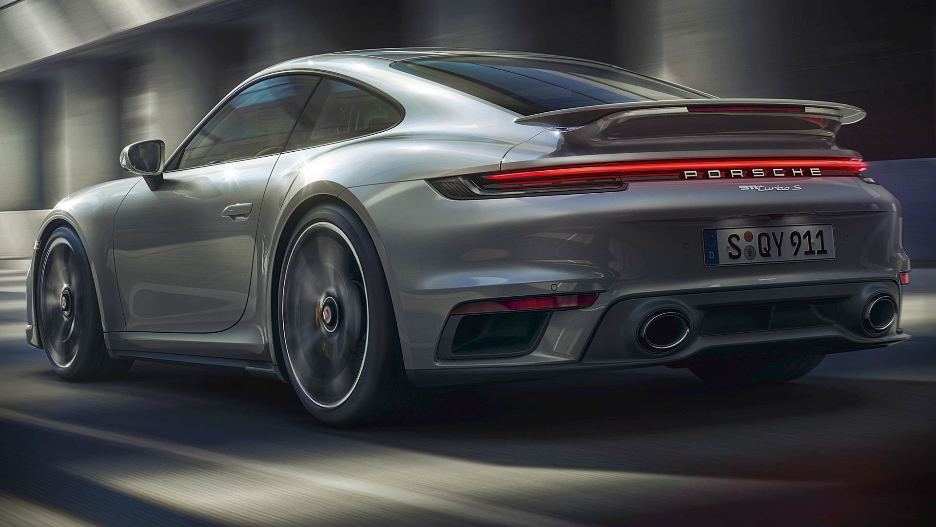 1920x1080 Porsche 911 Turbo S 2021 Back Wallpaper, Desktop