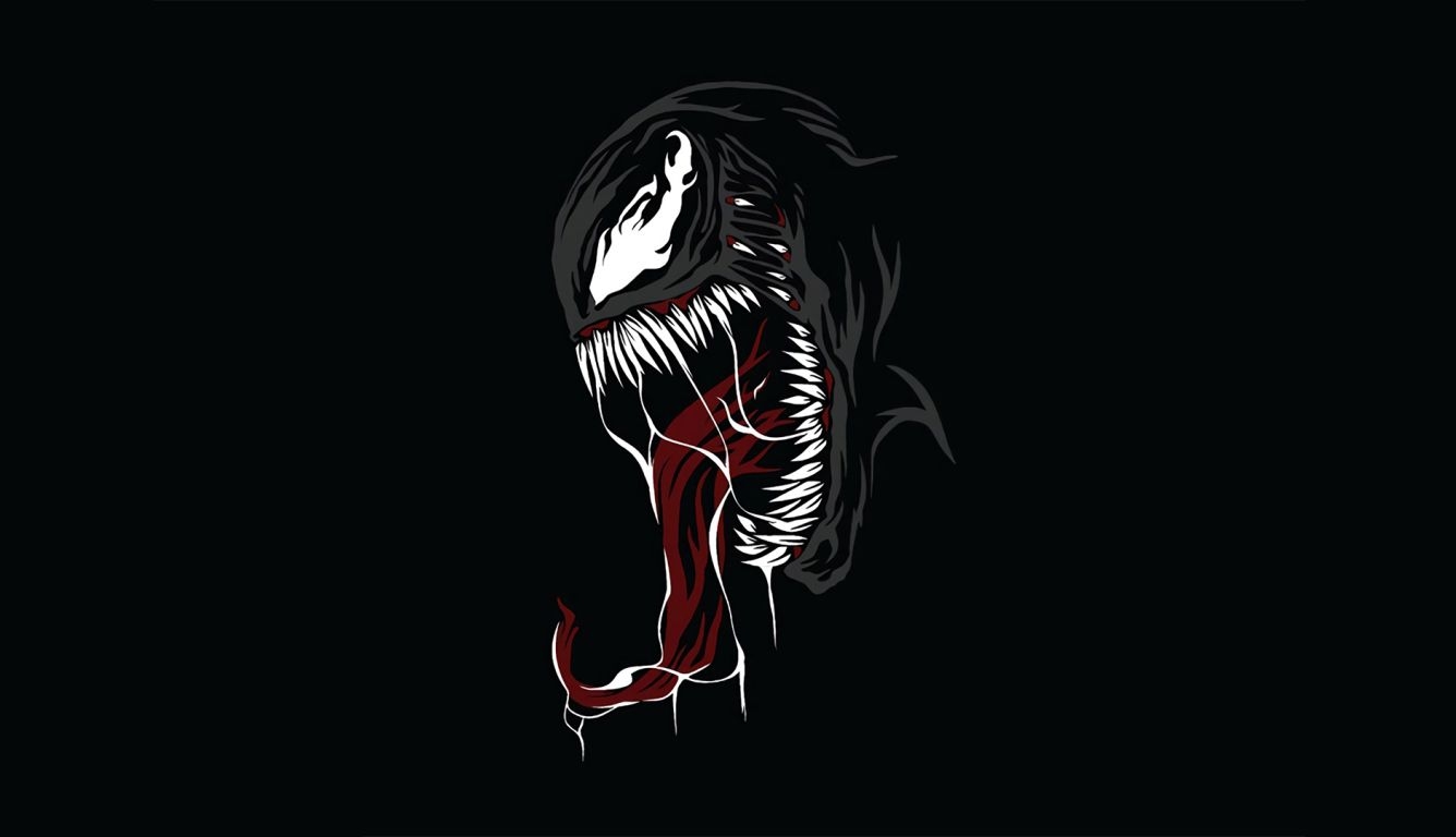 1340x770 Venom Minimal HD Laptop Wallpaper, HD Superheroes 4K Wallpaper, Image, Photo and Background, Desktop