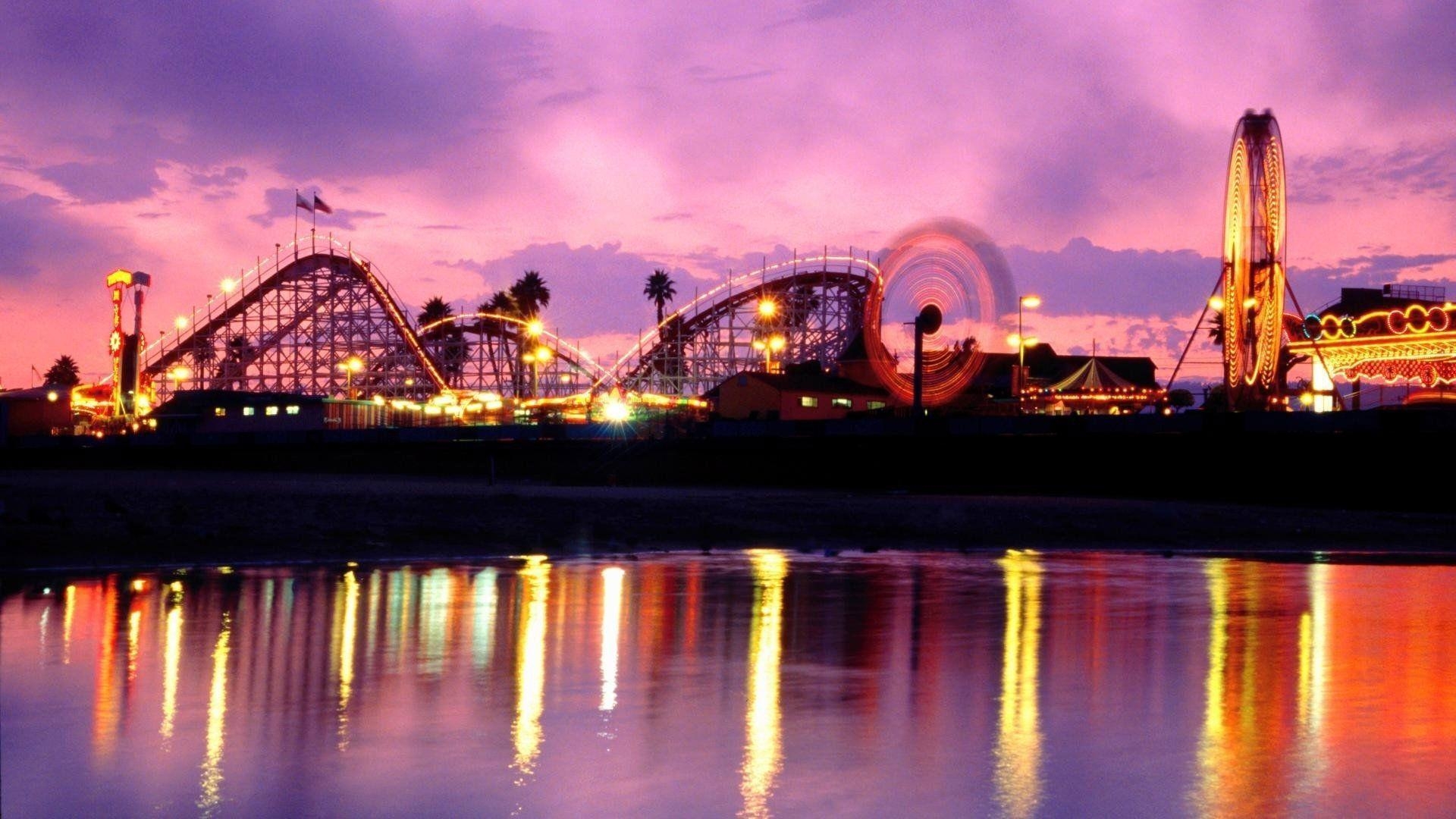 1920x1080 Santa Cruz Ferris Wheel Theme Park California HD Aesthetic, Desktop