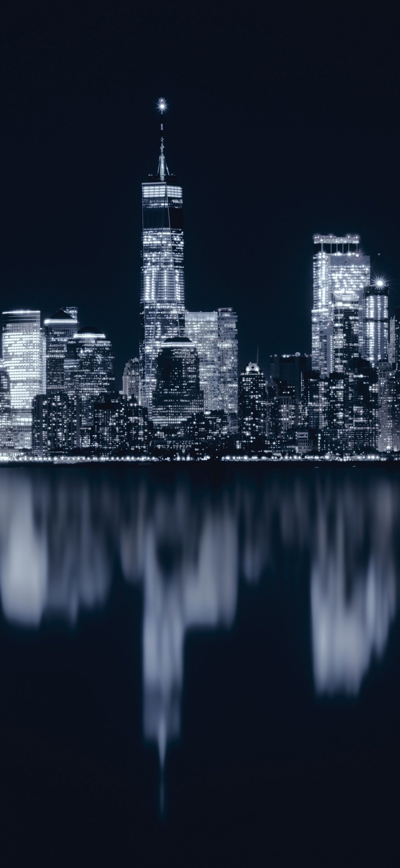 1290x2800 Wallpaper 4K, Night, Cityscape, City lights, Phone