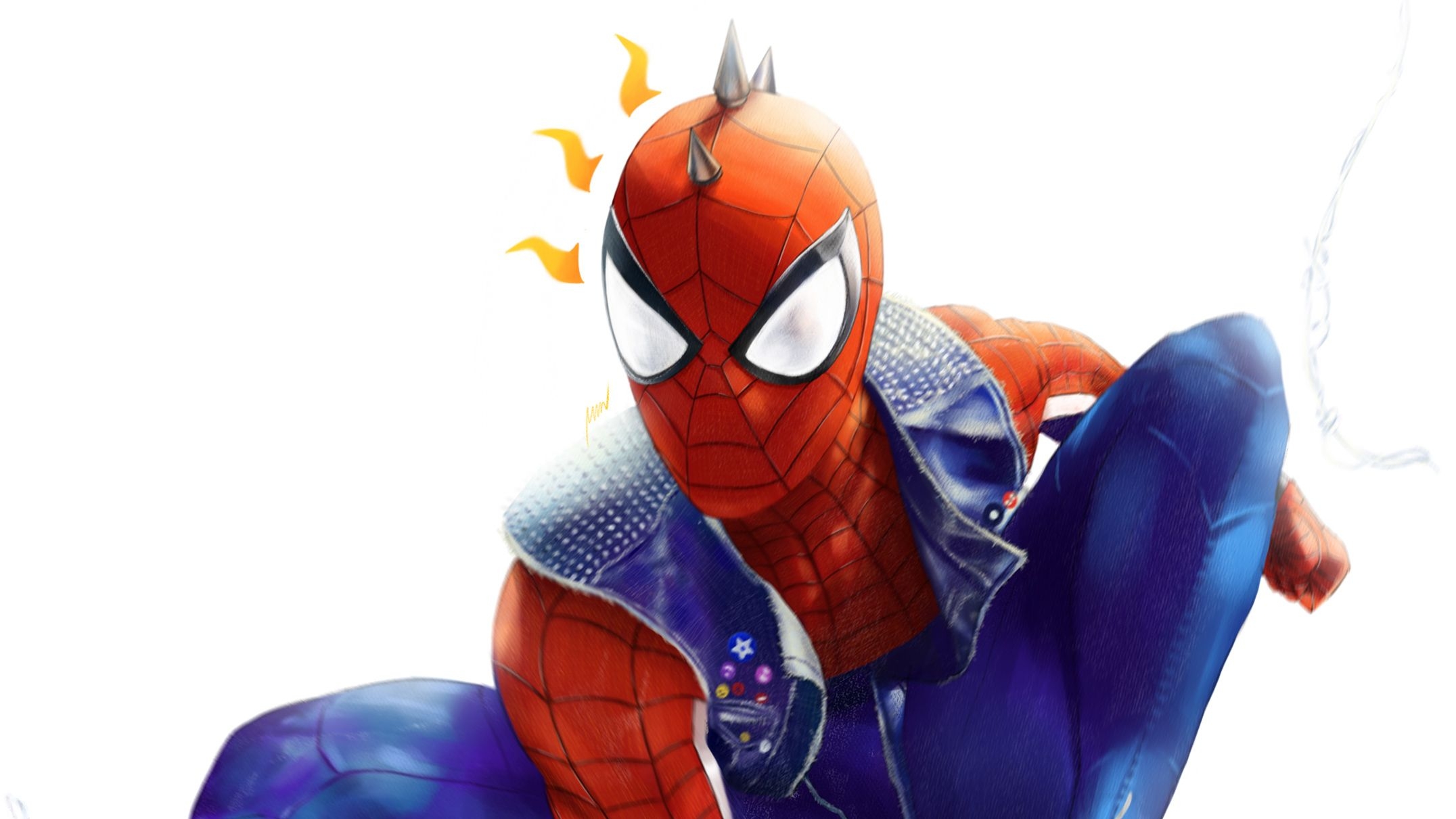 2160x1220 Punk Spidey Art, HD Superheroes, 4k Wallpaper, Image, Background, Photo and Picture, Desktop