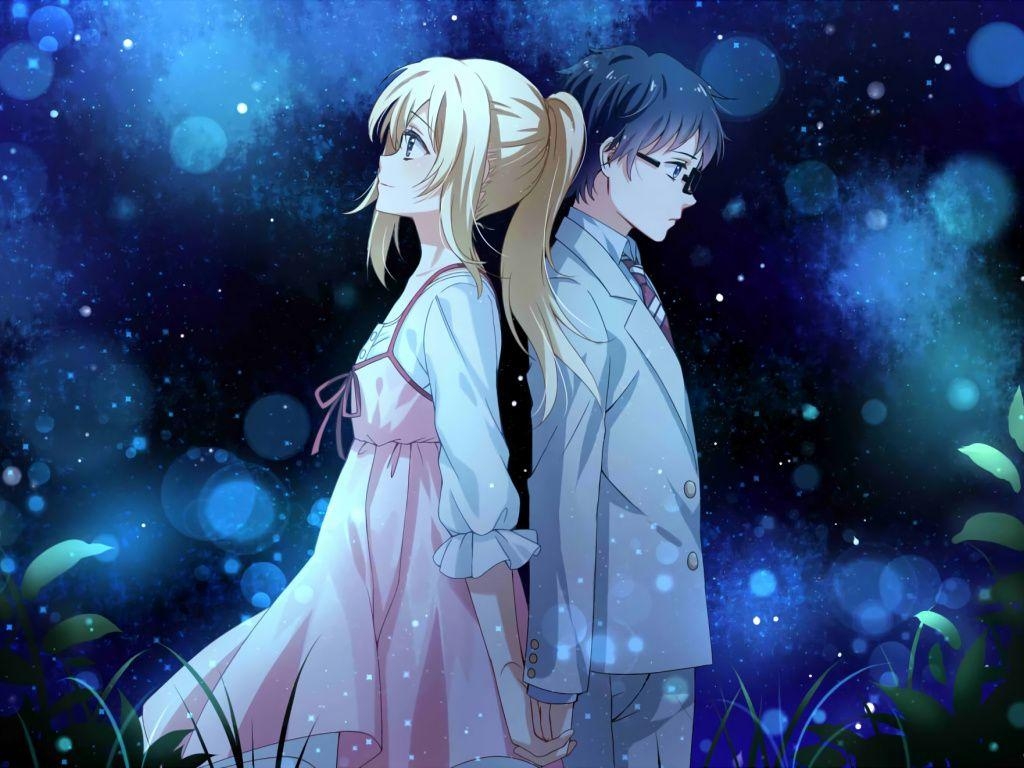 1030x770 Desktop Wallpaper Anime Couple, Kaori Miyazono, Kousei Arima, Your, Desktop