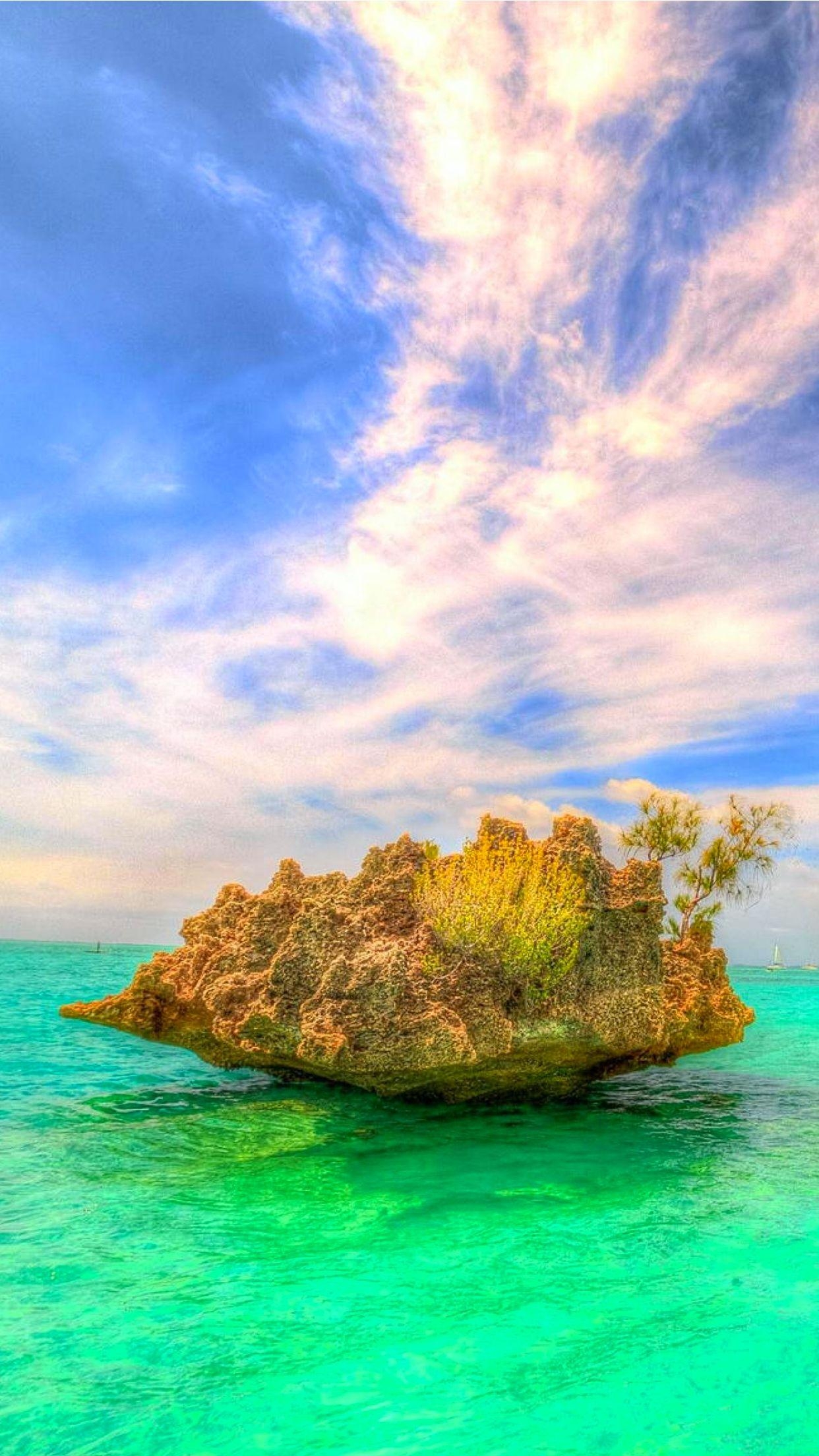 1250x2210 Wallpaper HD iPhone Mauritius crystal rock, Phone