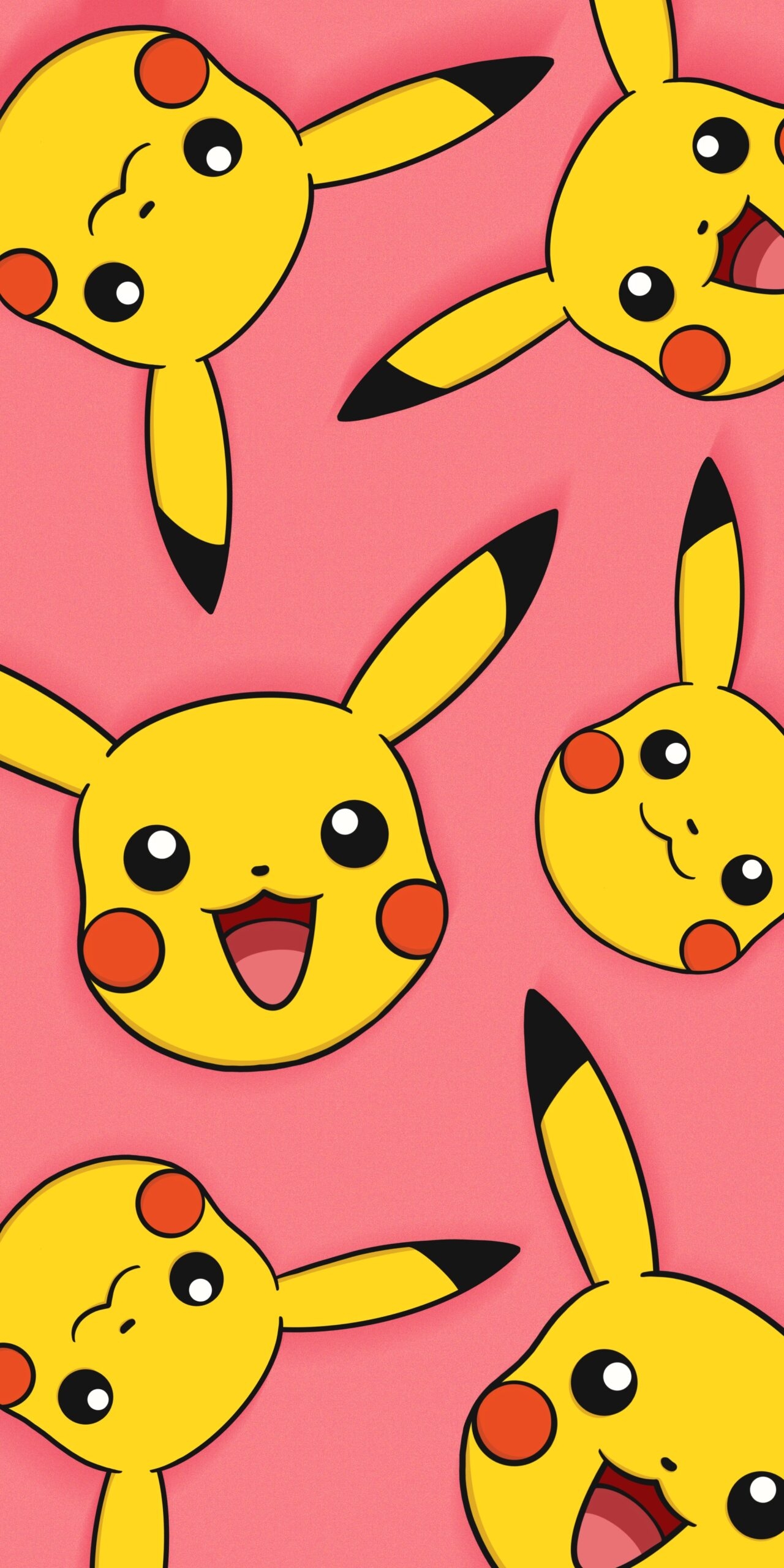 1280x2560 Pokémon Smiling Pikachu Pink Wallpaper, Phone