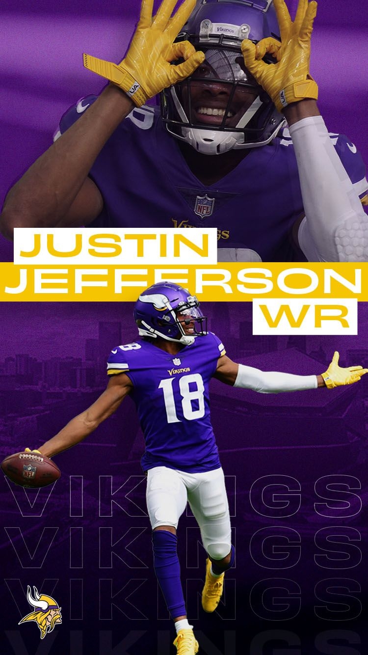 750x1340 Justin Jefferson. Minnesota vikings football, Nfl football helmets, Nfl vikings, Phone