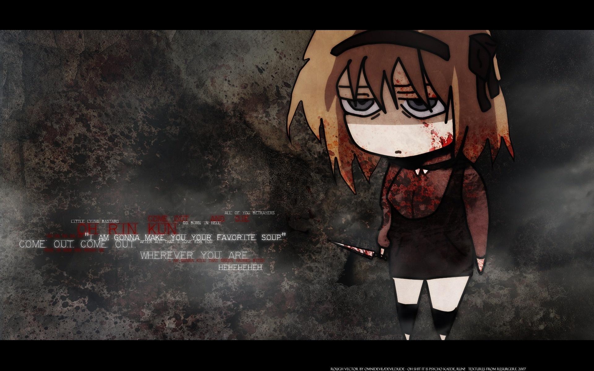 1920x1200 Wallpaper blood, depression, knife, girl, , anime, Desktop