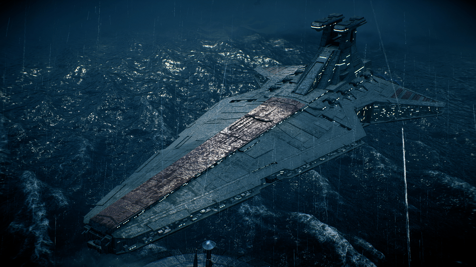 1920x1080 Top Side View Of Venator Class Destroyer, Desktop