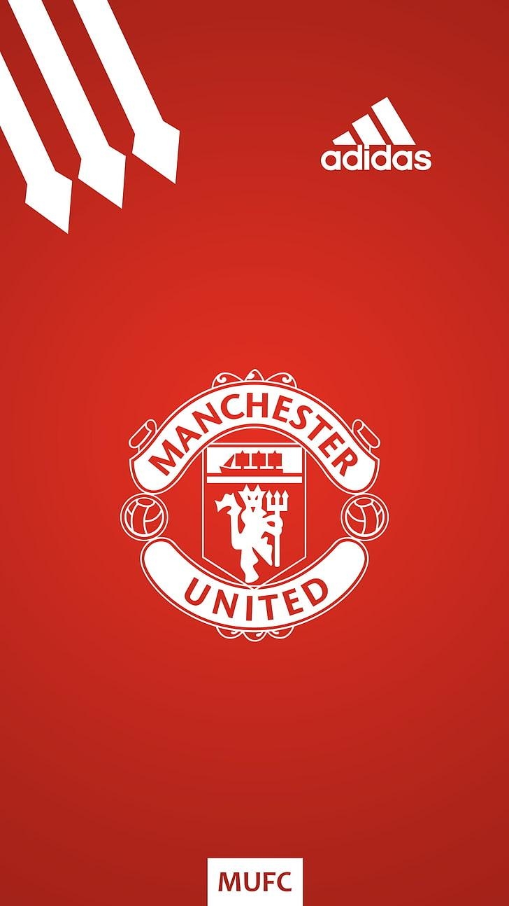 730x1300 HD wallpaper: Manchester United, Football, logo, simple background, Phone