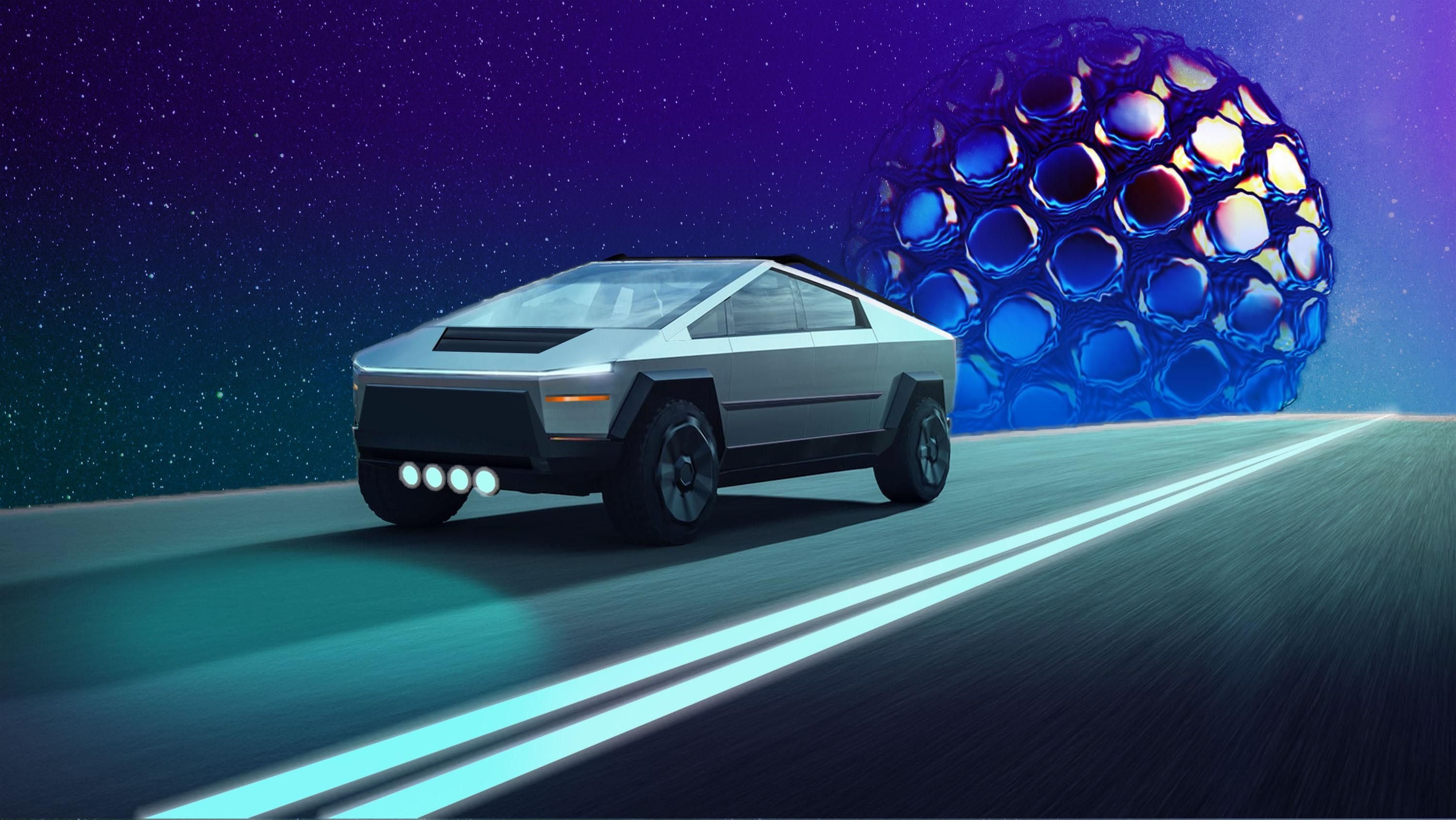 3000x1690 Tesla Cybertruck Galactic Cruise. Tesla, Galactic, Lego wallpaper, Desktop