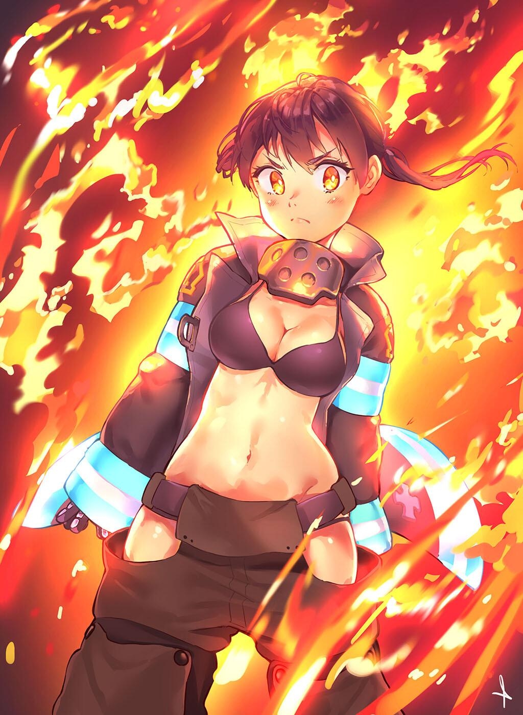 1030x1400 Tamaki Kotatsu Fire Force Wallpaper, Phone