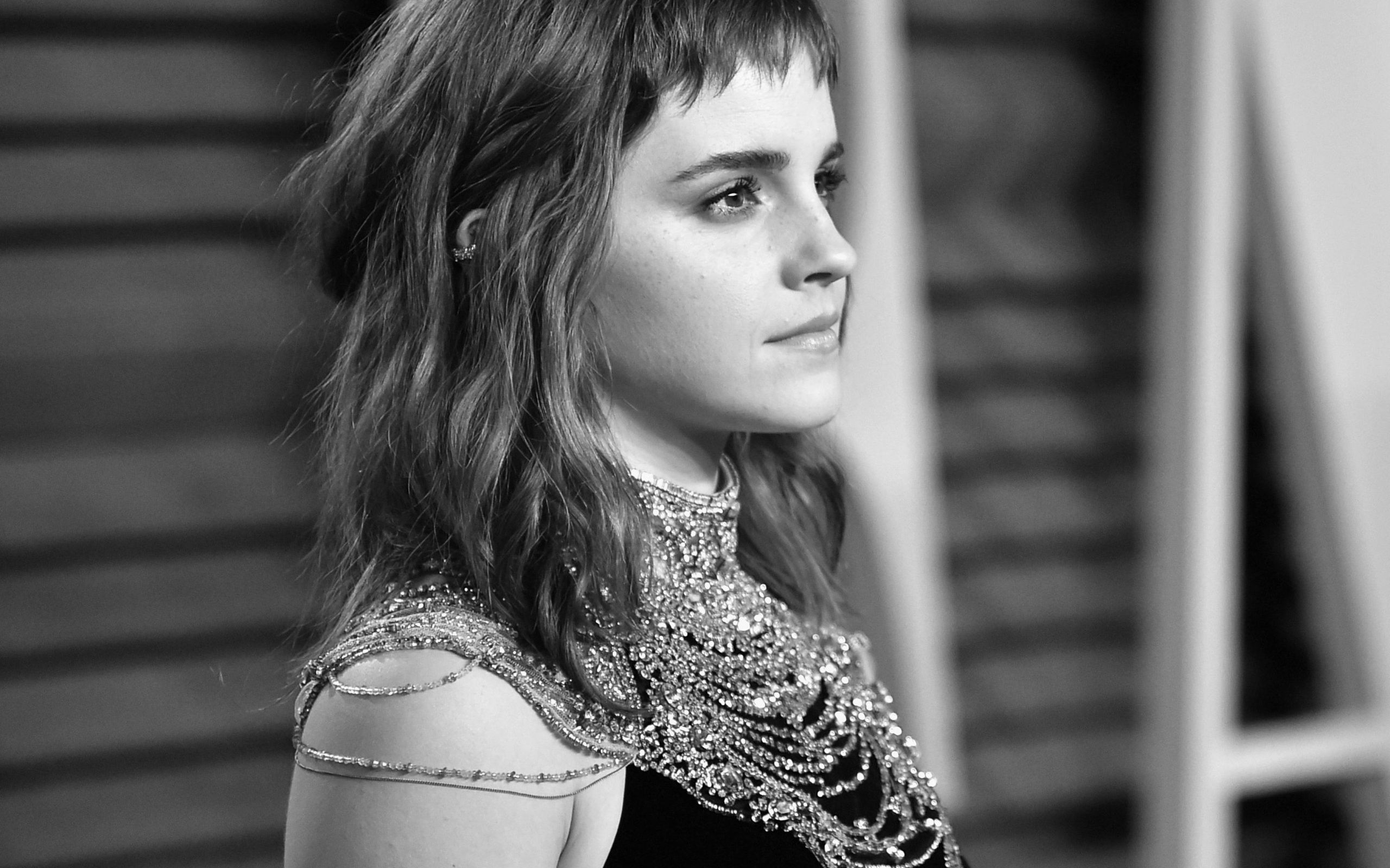 2560x1600 Wallpaper 4k Emma Watson Black And White 4k Wallpaper, Desktop