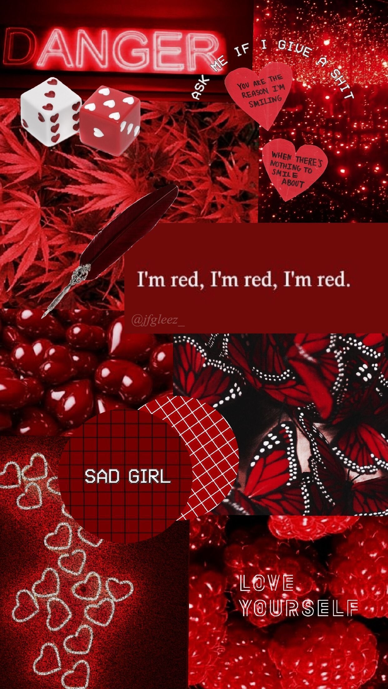 1250x2210 Cute Red Wallpaper, Phone